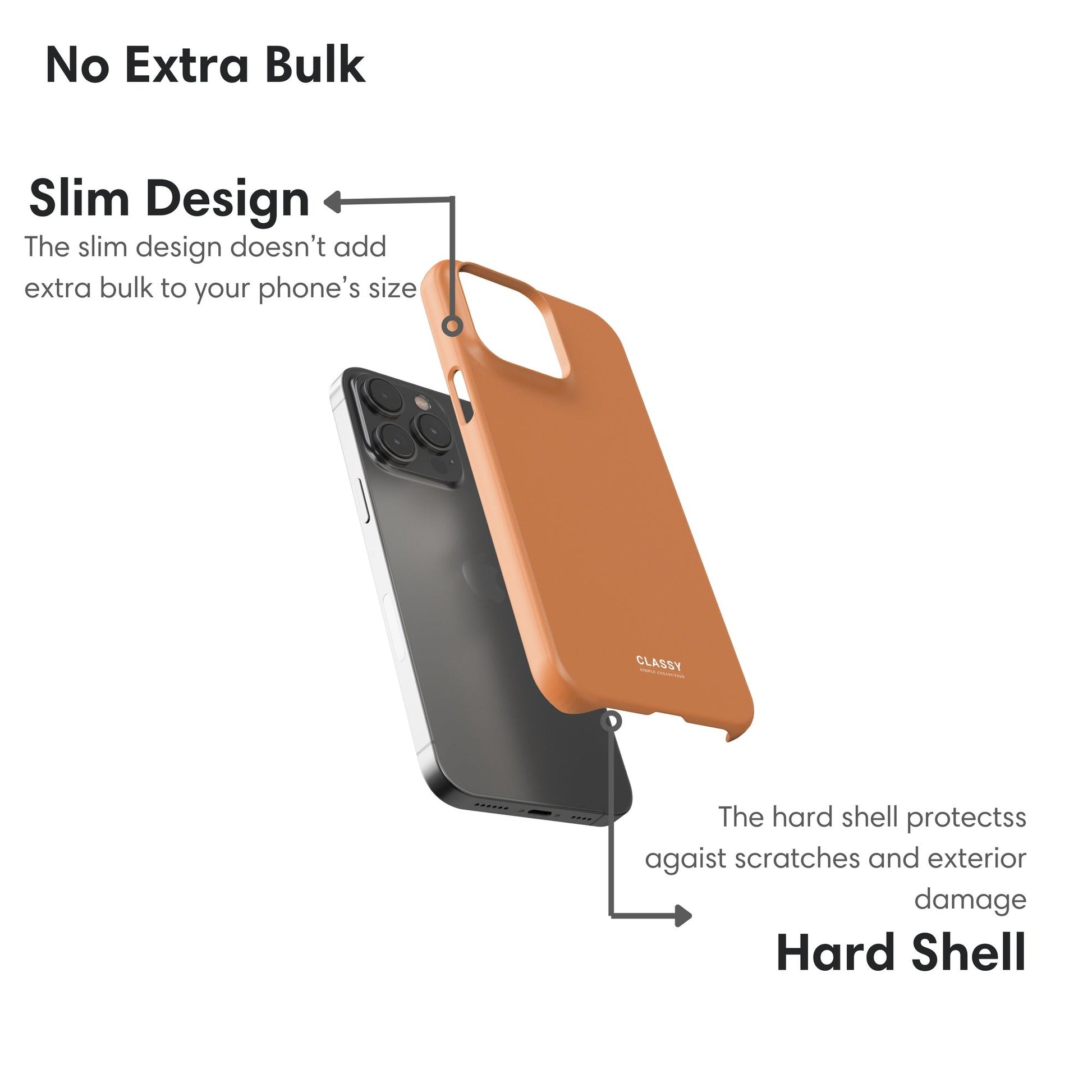 Orange Snap Case - Classy Cases - Phone Case - iPhone 17 - Glossy - 