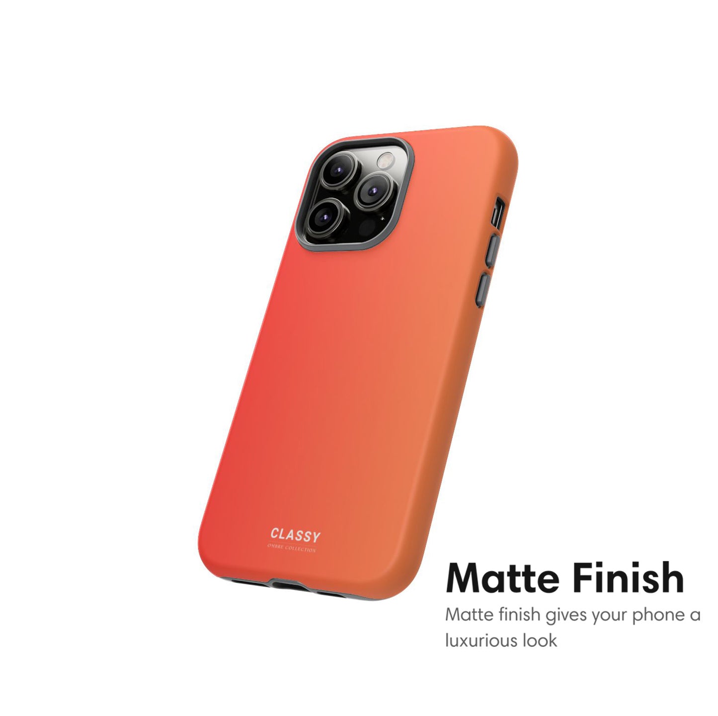 Orange Ombre Tough Case matte