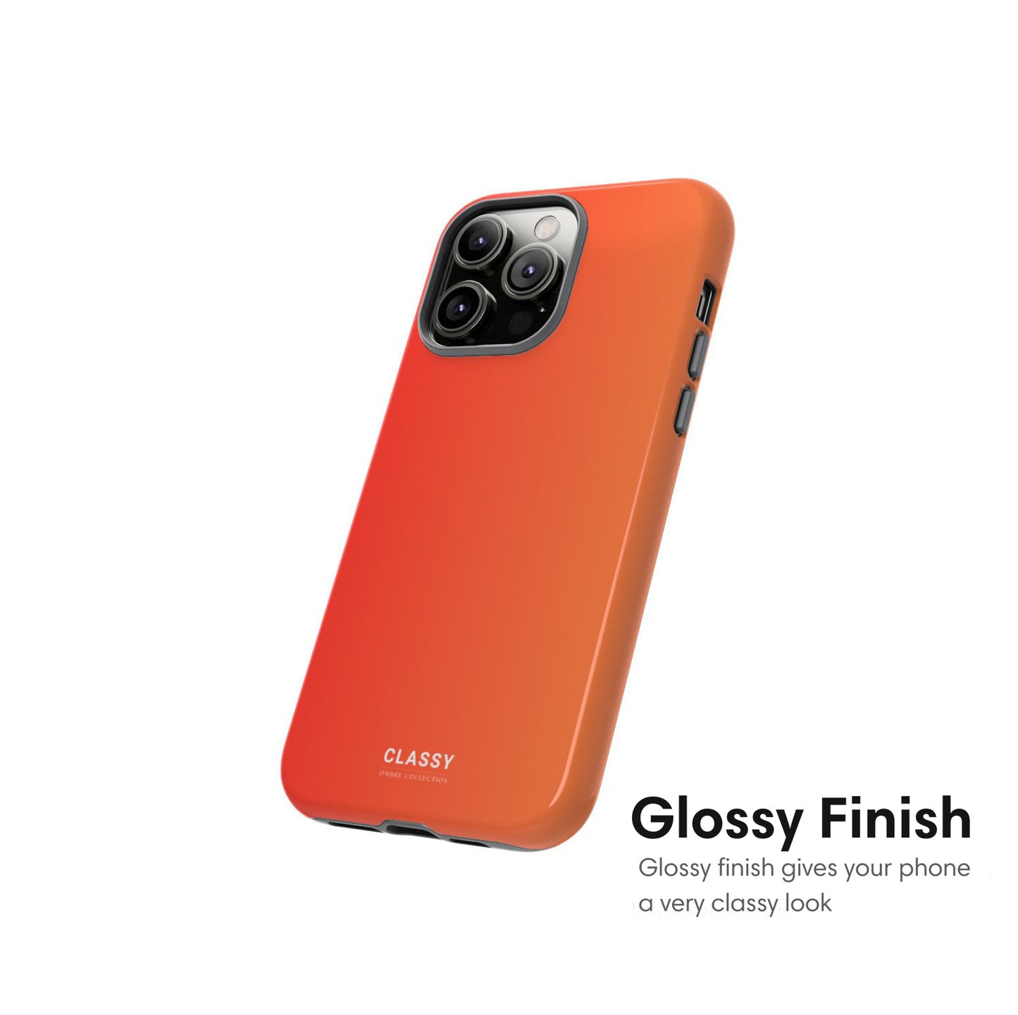 Orange Ombre Tough Case glossy