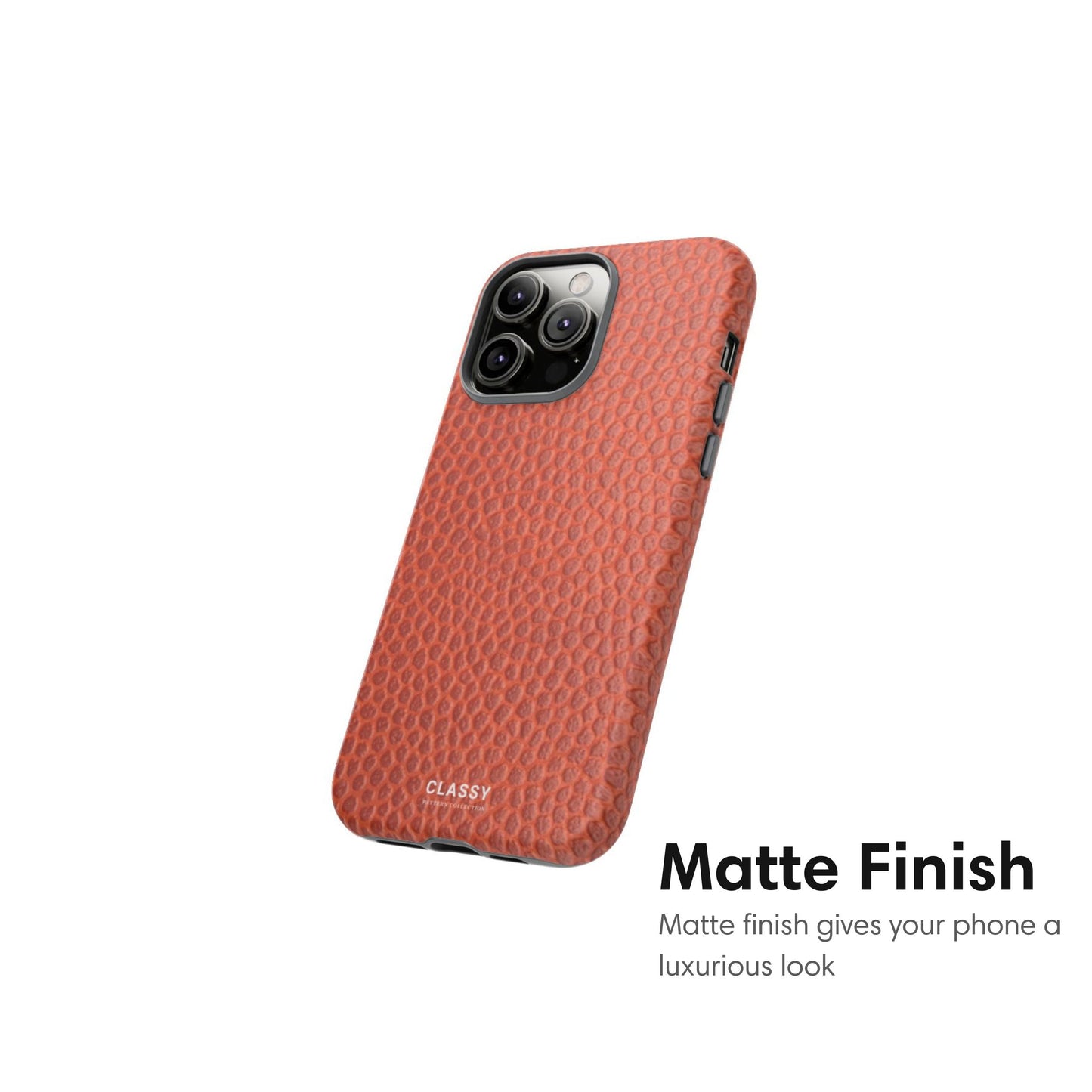 Orange Crocodile Print Tough Case matte