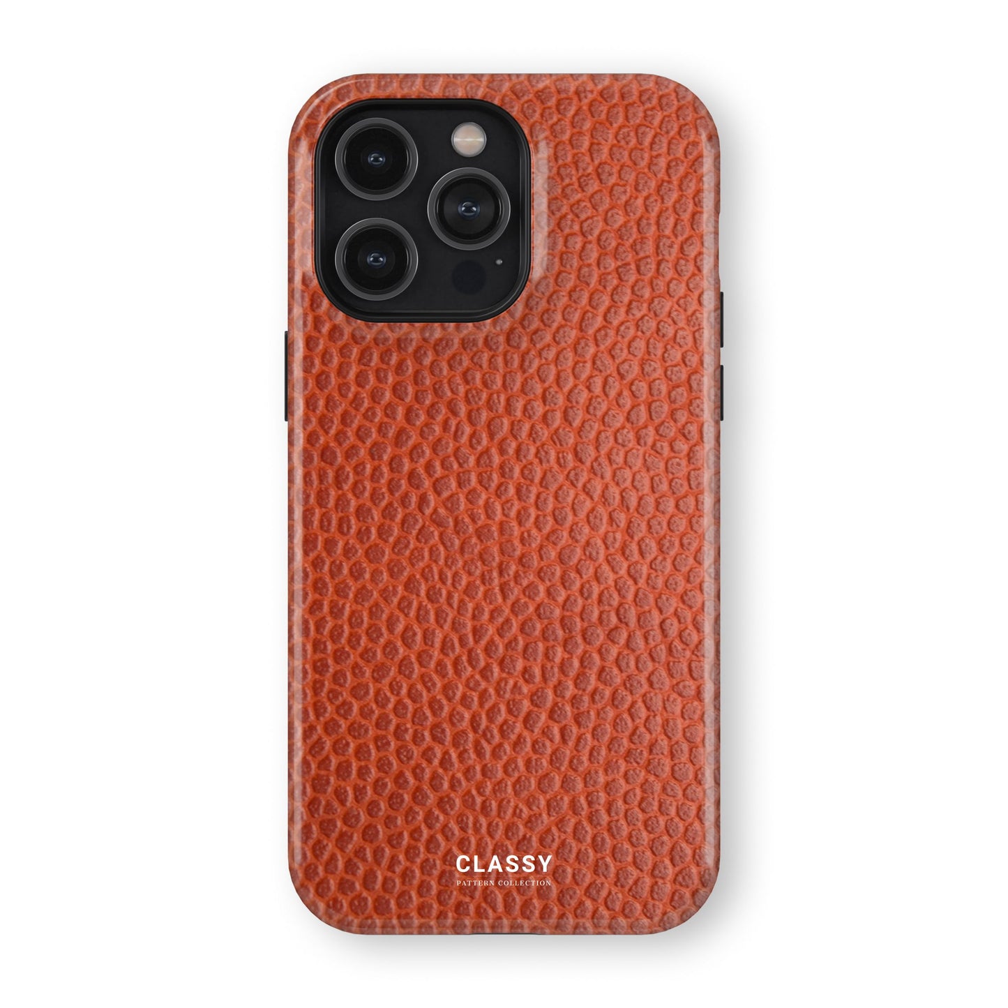 Orange Crocodile Print Tough Case front