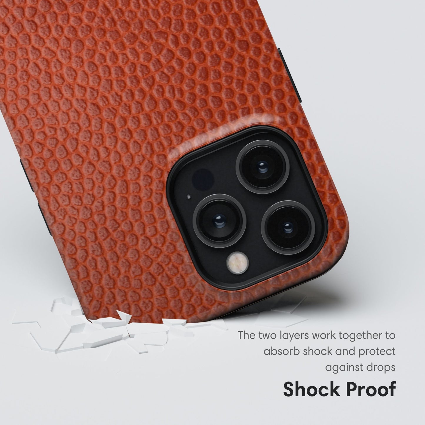 Orange Crocodile Print Tough Case shockproof