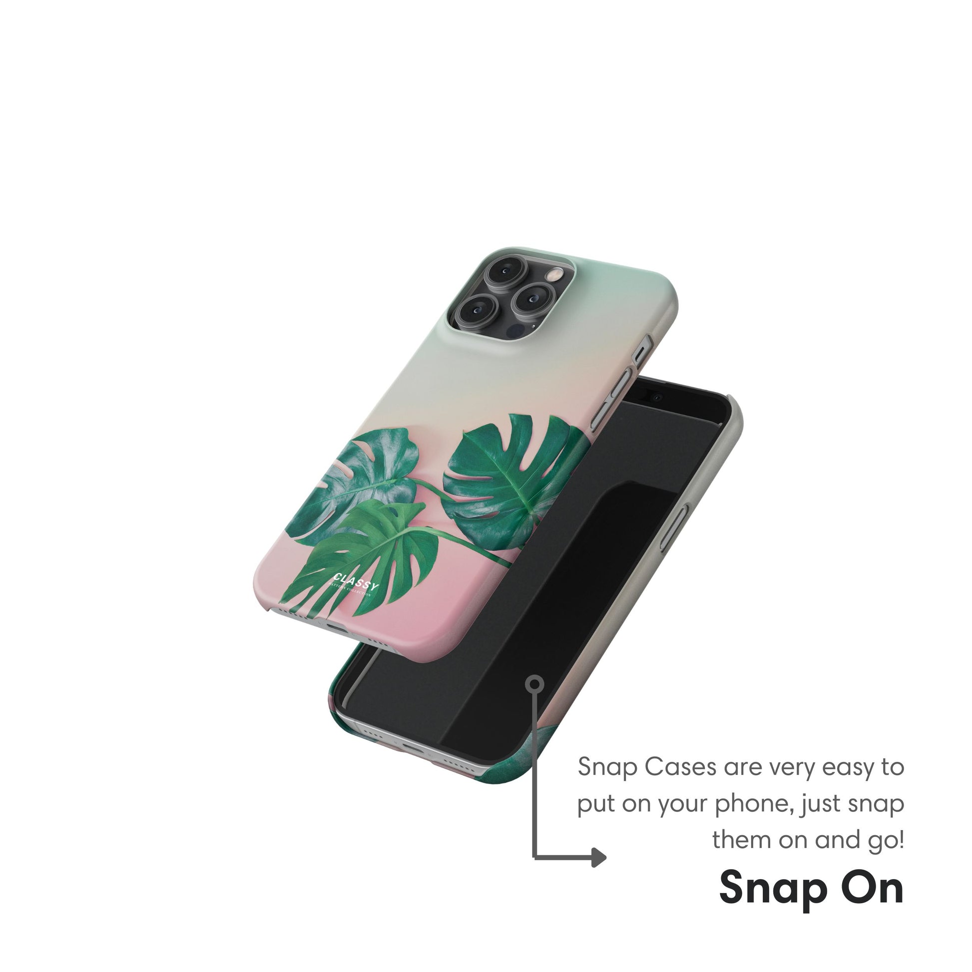 Ombre Palm Leaves Snap Case snap on