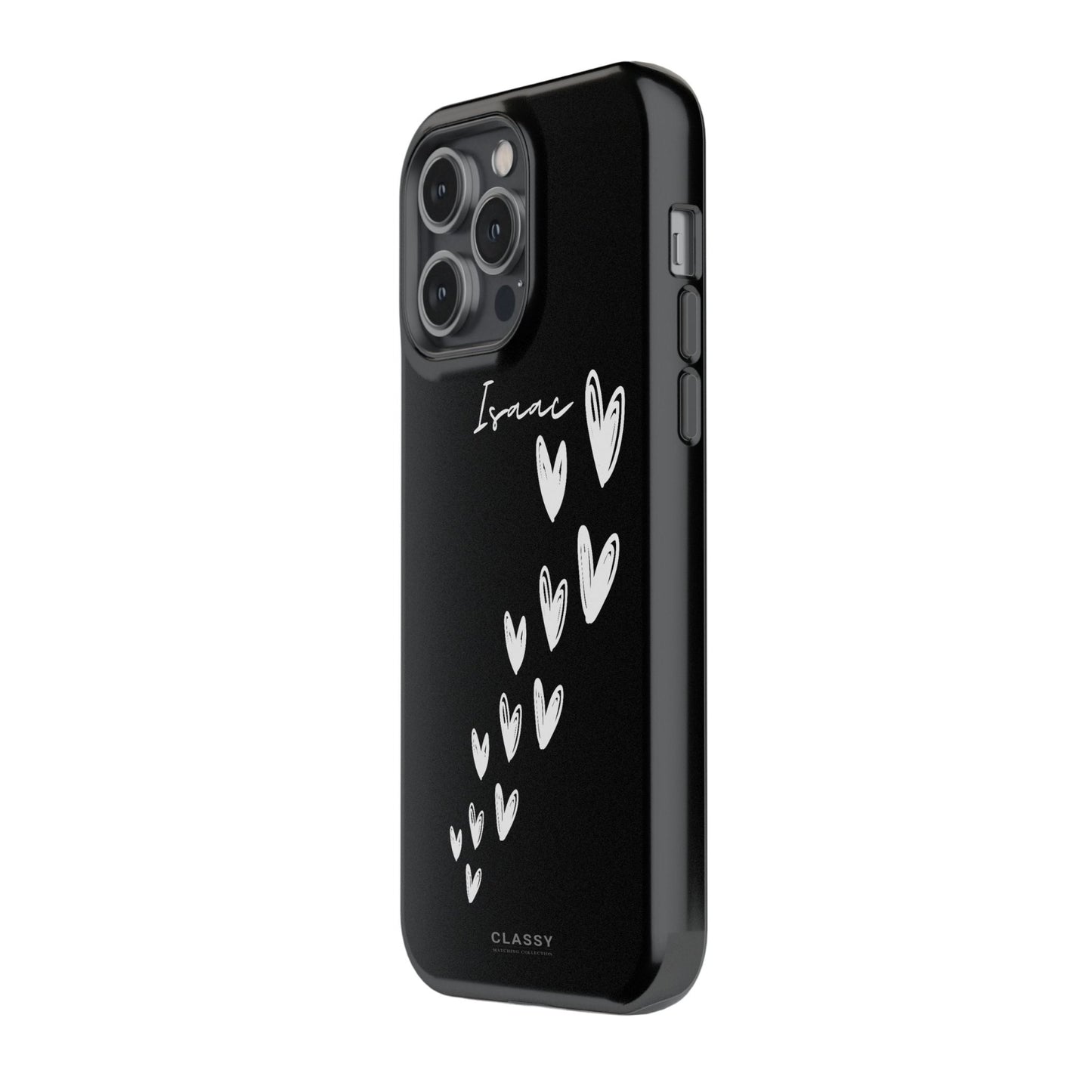 Personalized Hearts Couple Tough Case - Black - Classy Cases - Phone Case - iPhone 17 - Glossy - 