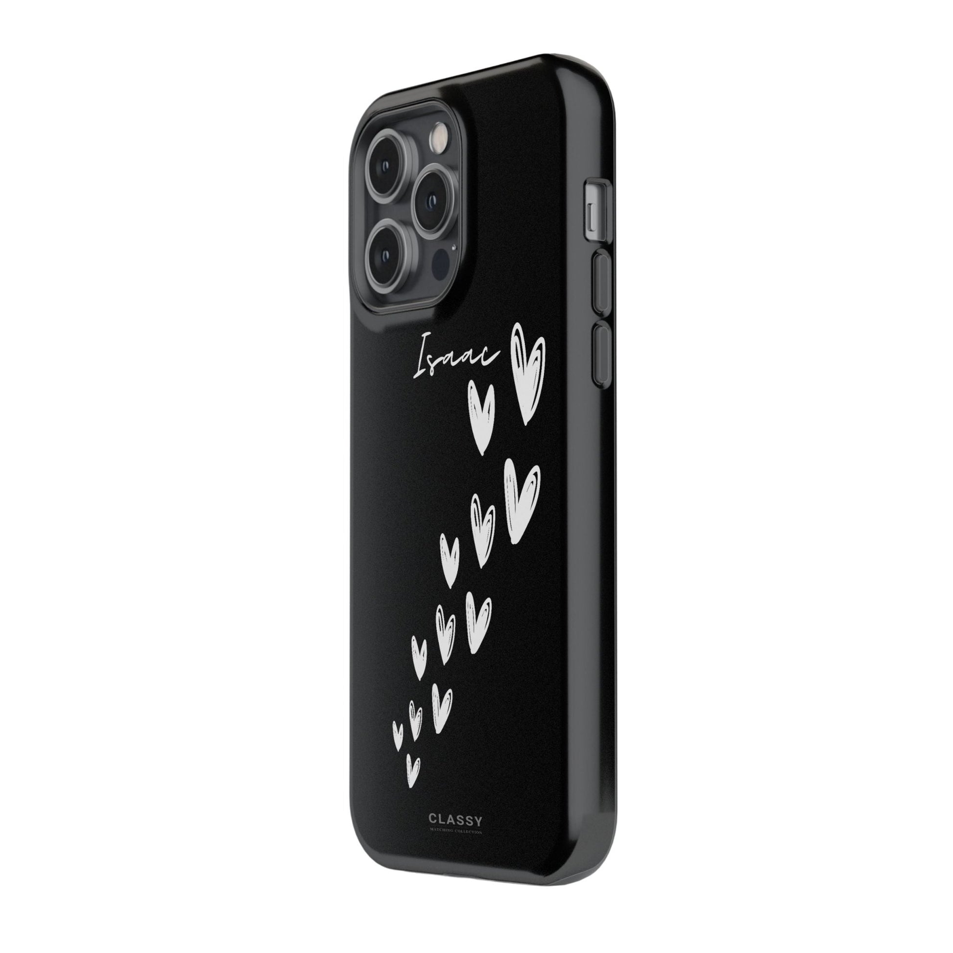 Personalized Hearts Couple Tough Case - Black - Classy Cases - Phone Case - iPhone 17 - Glossy - 