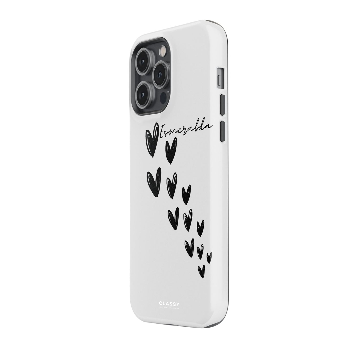 Personalized Hearts Couple Tough Case - White - Classy Cases - Phone Case - iPhone 17 - Glossy - 