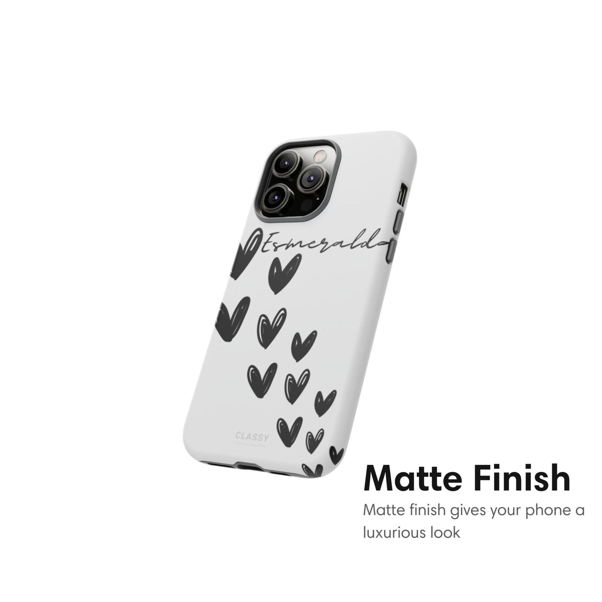 Personalized Hearts Couple Tough Case - White - Classy Cases - Phone Case - iPhone 17 - Glossy - 