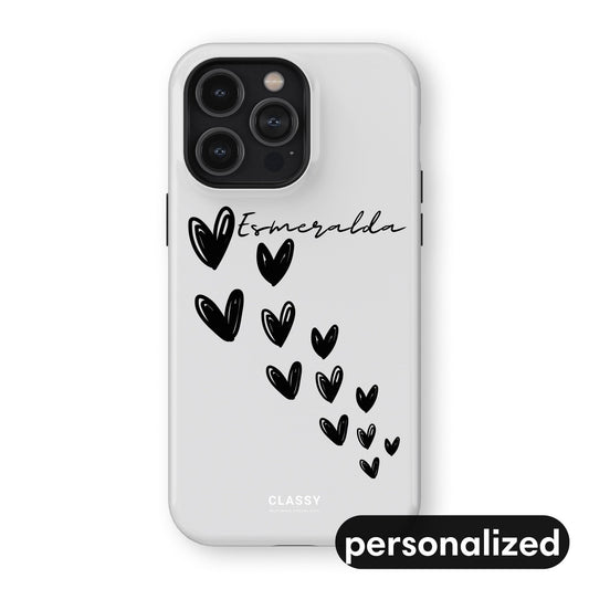 Personalized Hearts Couple Tough Case - White - Classy Cases - Phone Case - iPhone 17 - Glossy - 