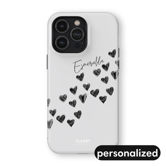 Personalized Little Hearts Couple Tough Case - White - Classy Cases - Phone Case - iPhone 17 - Glossy - 