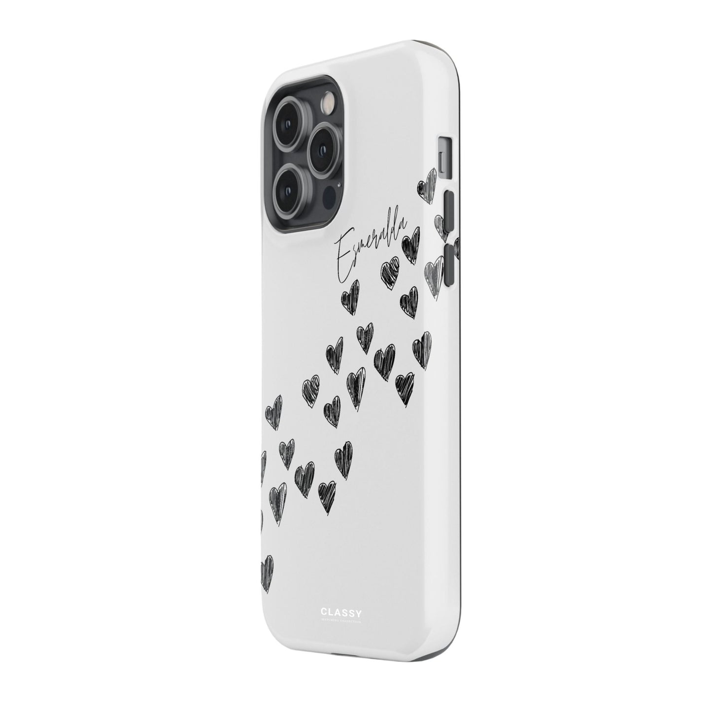 Personalized Little Hearts Couple Tough Case - White - Classy Cases - Phone Case - iPhone 17 - Glossy - 