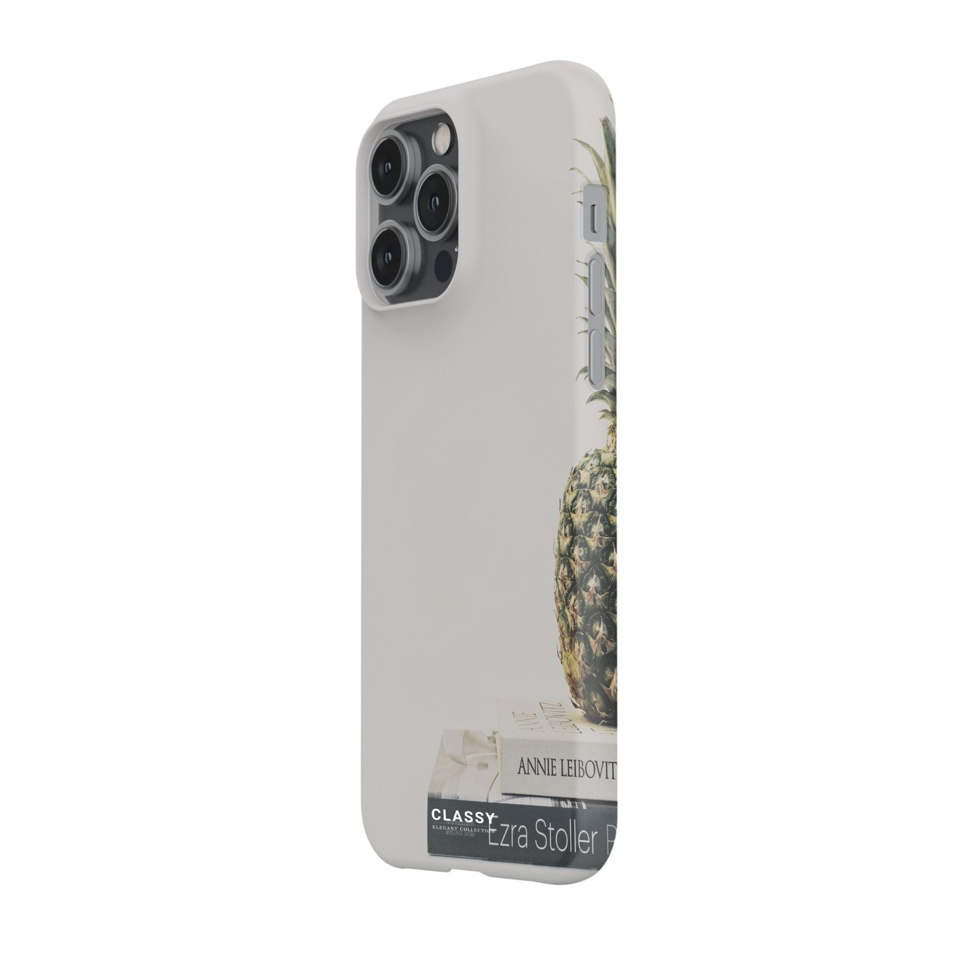 Pineapple on Books Snap Case - Classy Cases - Phone Case - iPhone 17 - Glossy - 