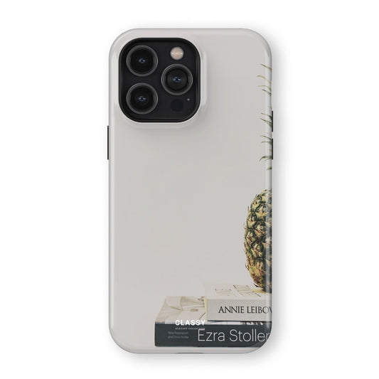 Pineapple on Books Tough Case - Classy Cases - Phone Case - iPhone 17 - Glossy - 