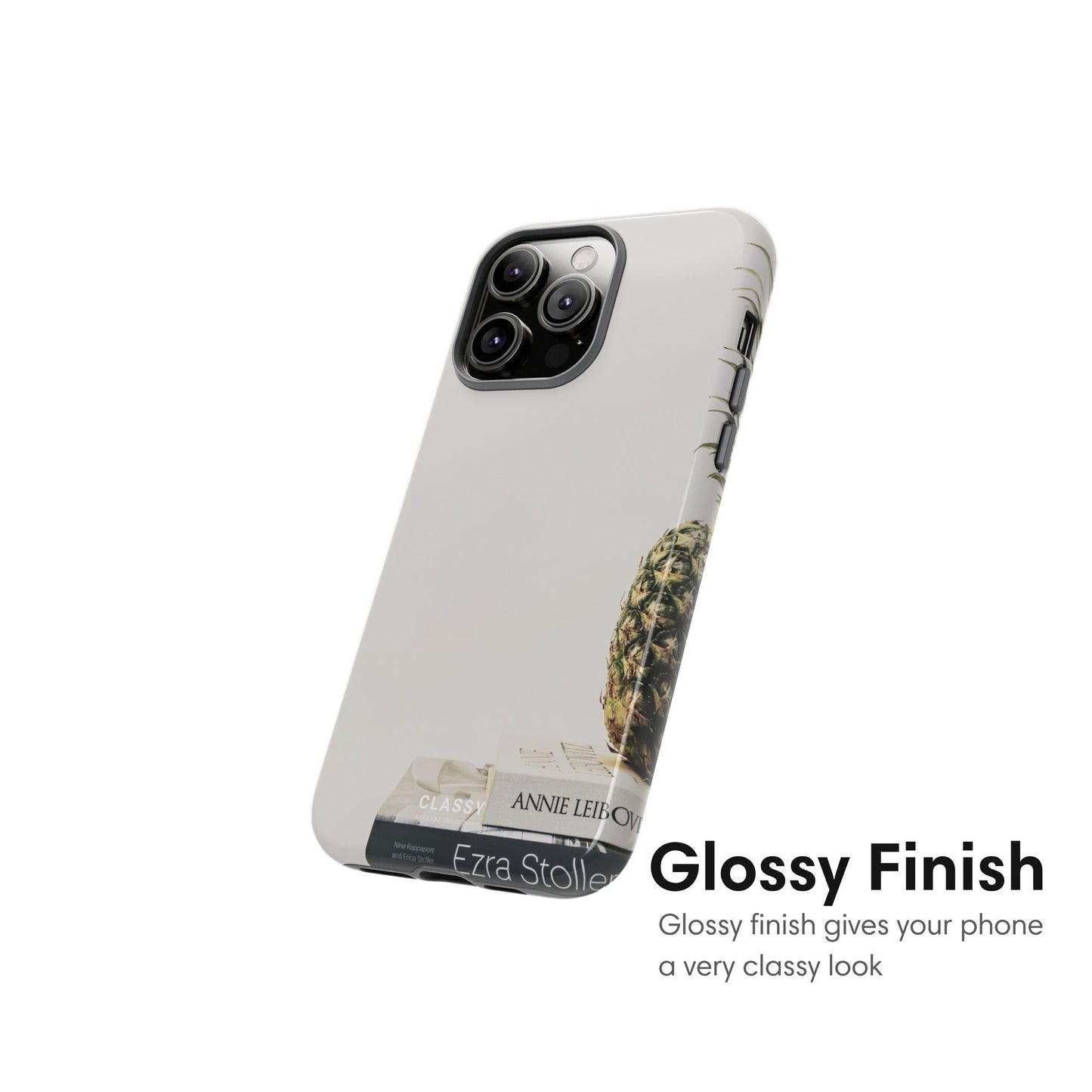 Pineapple on Books Tough Case - Classy Cases - Phone Case - iPhone 17 - Glossy - 