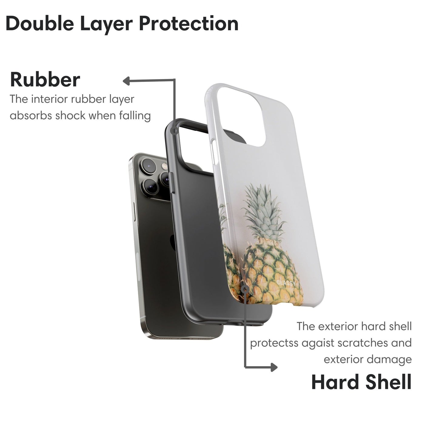 Pineapple Tough Case - Classy Cases - Phone Case - iPhone 17 - Glossy - 