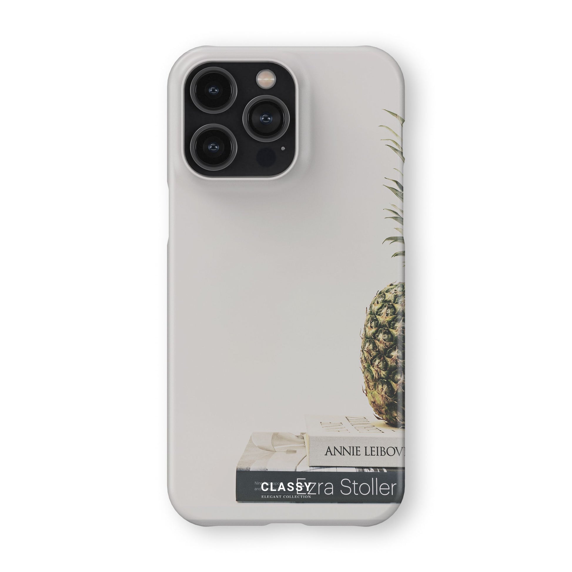 Pineapple on Books Snap Case front