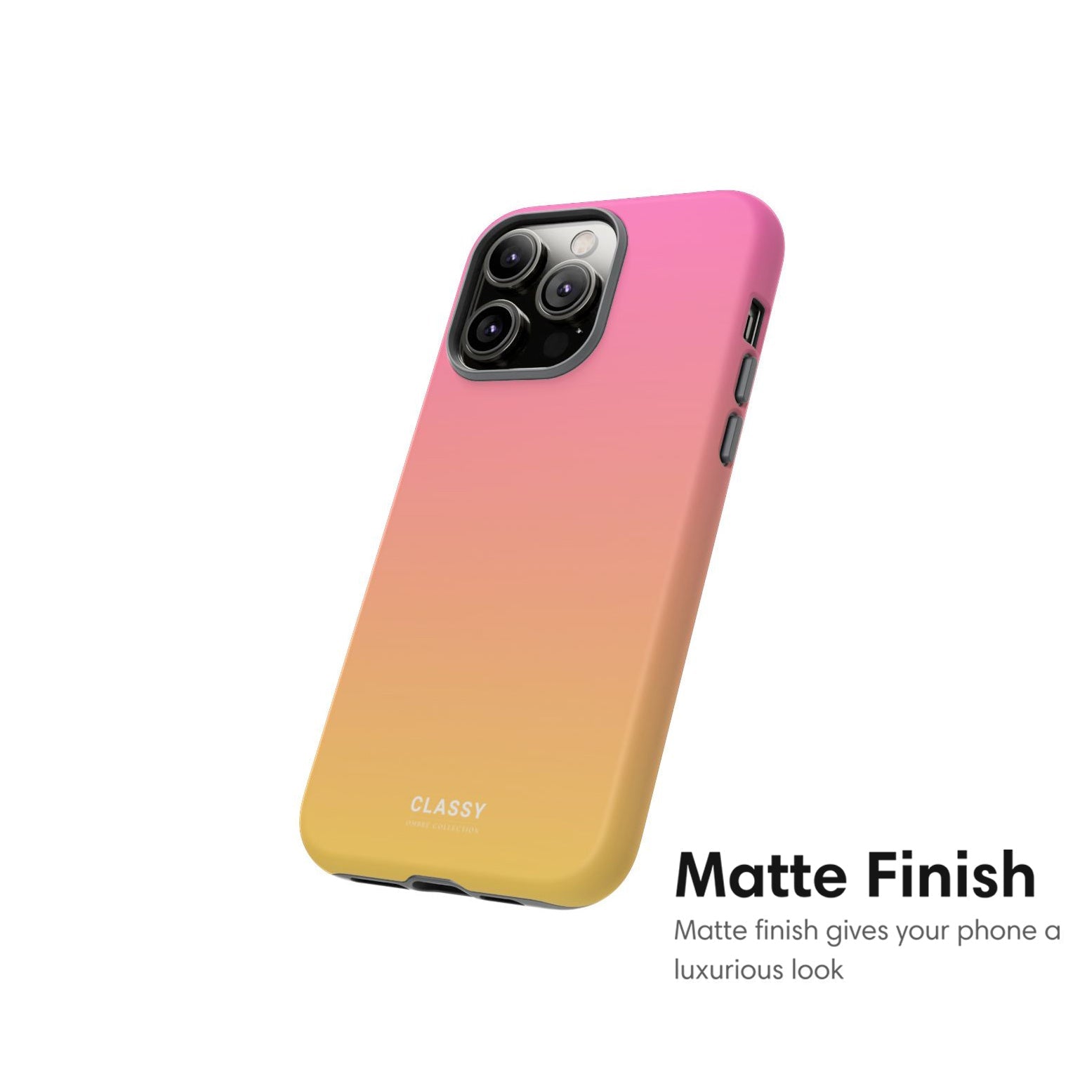 Pink and Yellow Ombre Tough Case - Classy Cases - Phone Case - iPhone 17 - Glossy - 