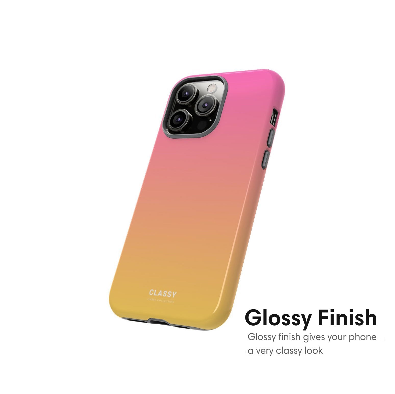 Pink and Yellow Ombre Tough Case - Classy Cases - Phone Case - iPhone 17 - Glossy - 