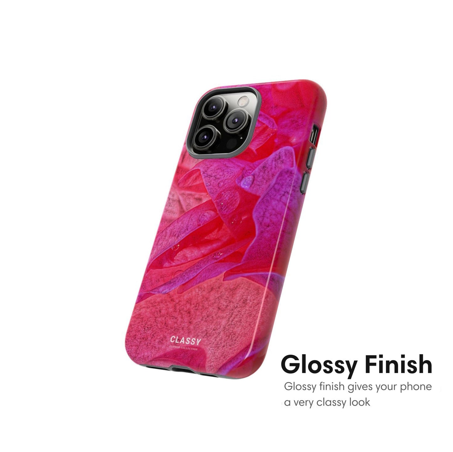 Pink Art Flower Tough Case - Classy Cases - Phone Case - iPhone 17 - Glossy - 