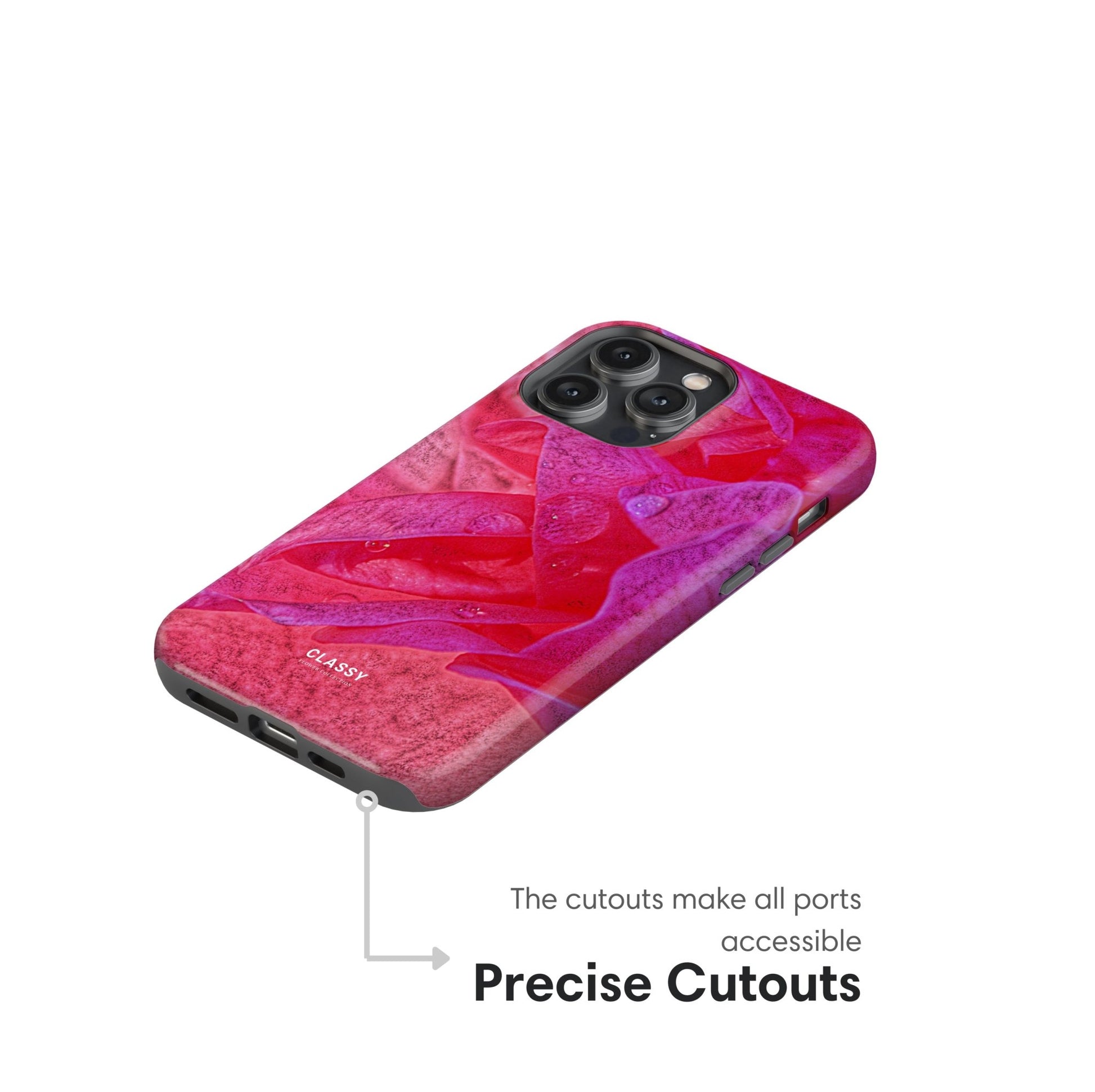 Pink Art Flower Tough Case - Classy Cases - Phone Case - iPhone 17 - Glossy - 