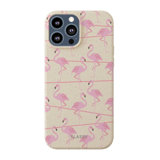Pink Flamingo Biodegradable Case - Classy Cases - Phone Case - iPhone 16 Pro - 