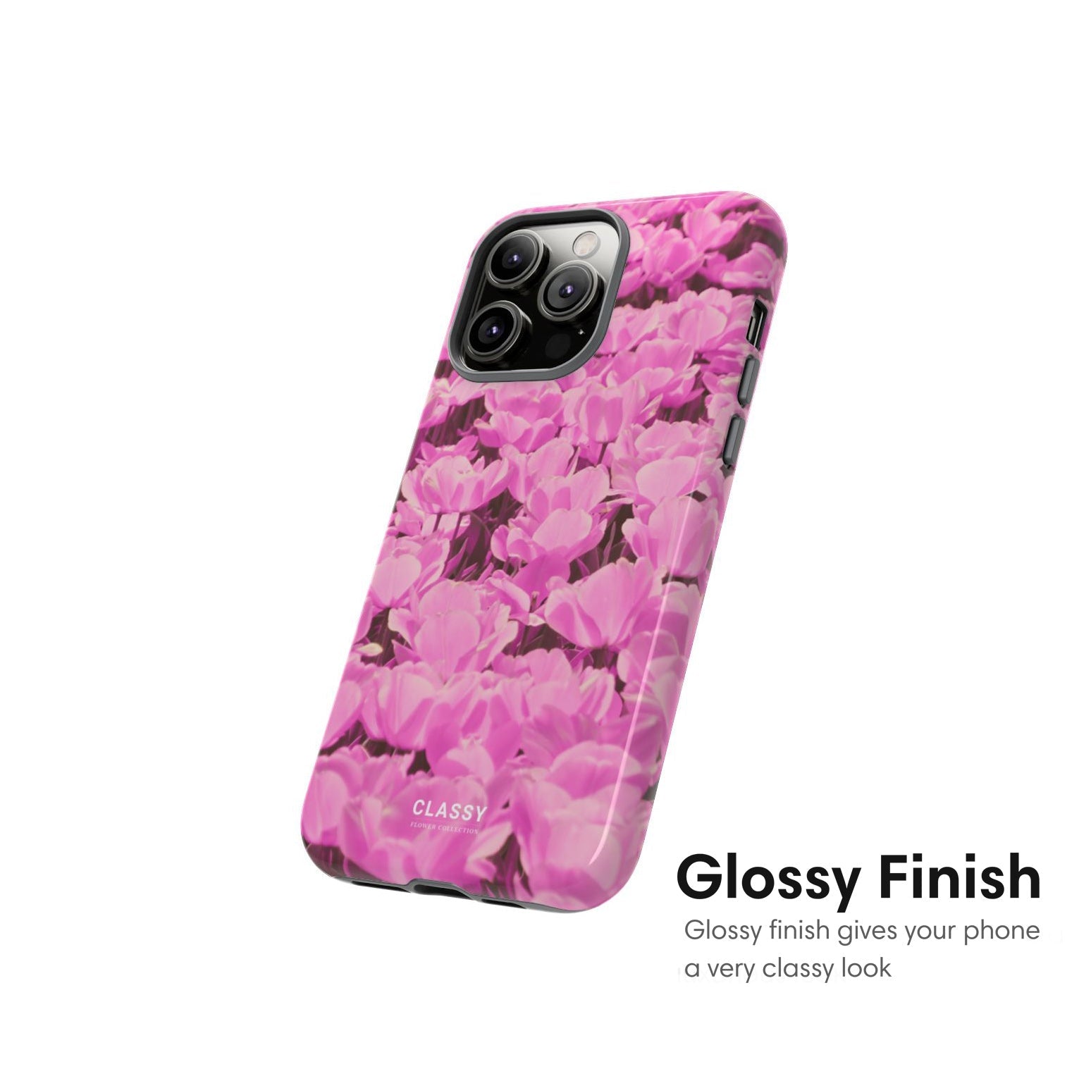 Pink Flower Art Tough Case - Classy Cases - Phone Case - iPhone 17 - Glossy - 
