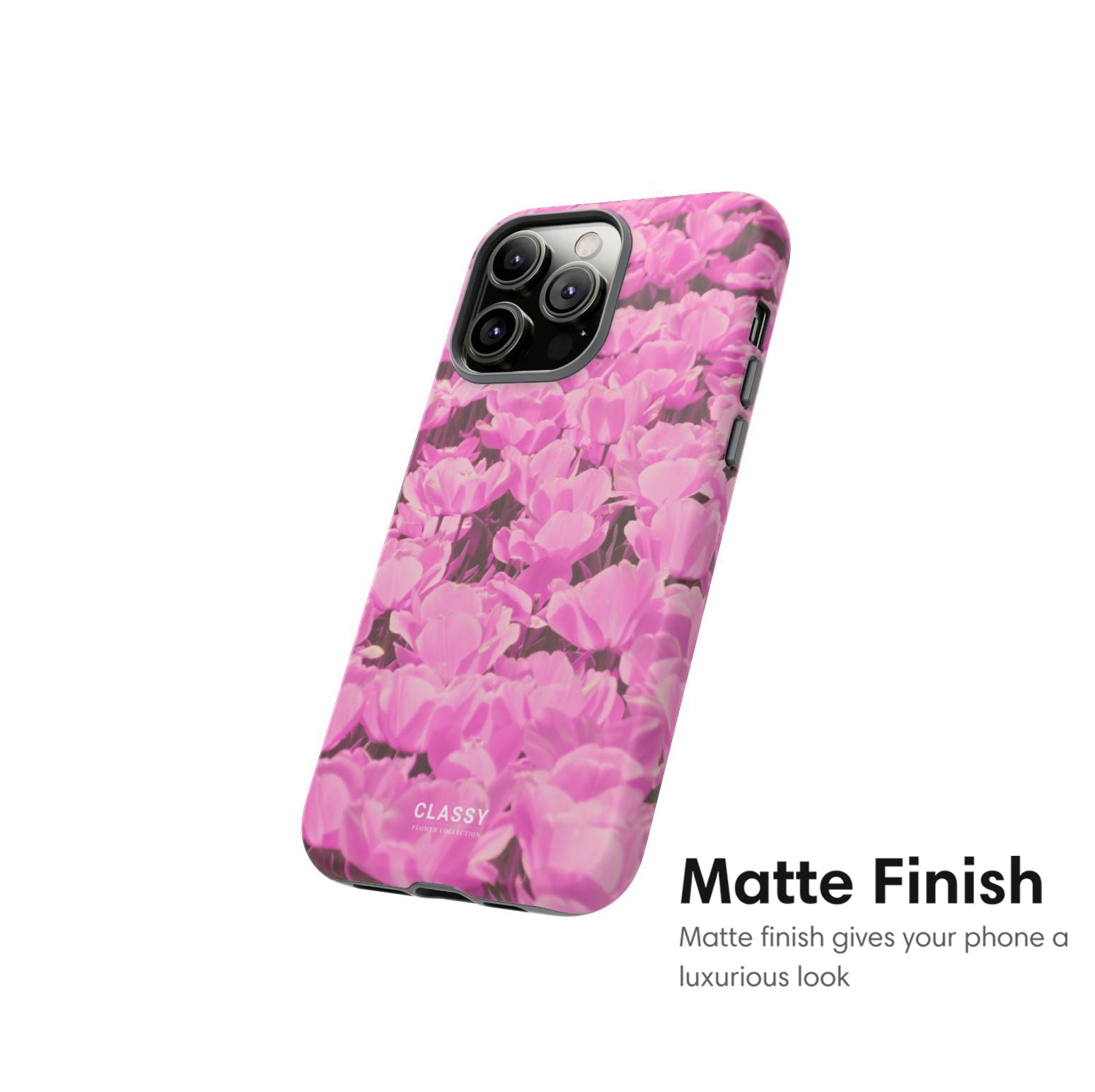 Pink Flower Art Tough Case - Classy Cases - Phone Case - iPhone 17 - Glossy - 