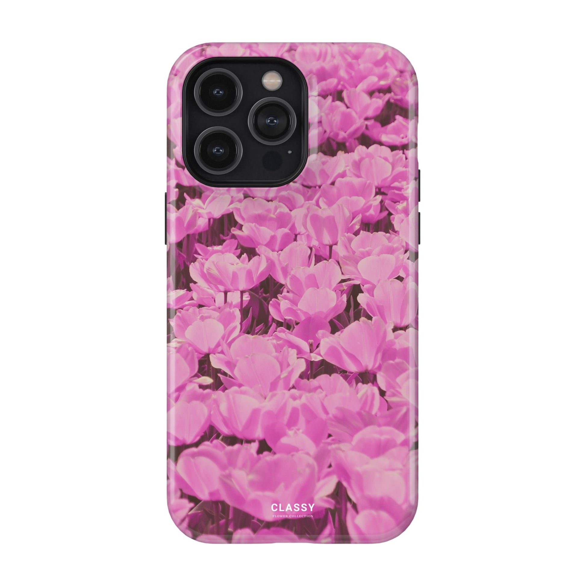 Pink Flower Art Tough Case - Classy Cases - Phone Case - iPhone 17 - Glossy - 