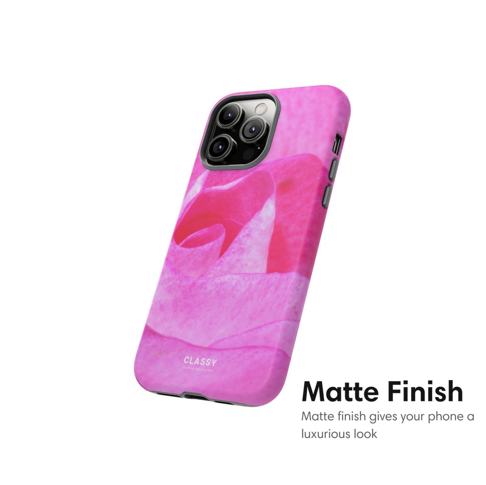Pink Flower Tough Case - Classy Cases - Phone Case - iPhone 17 - Glossy - 