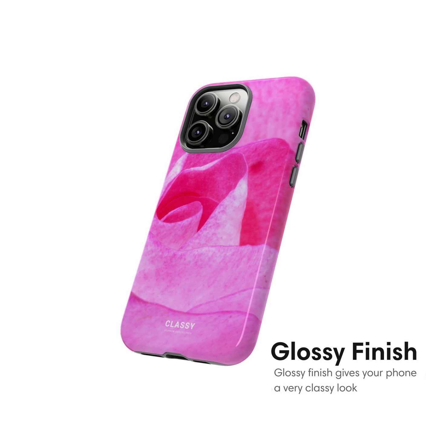 Pink Flower Tough Case - Classy Cases - Phone Case - iPhone 17 - Glossy - 