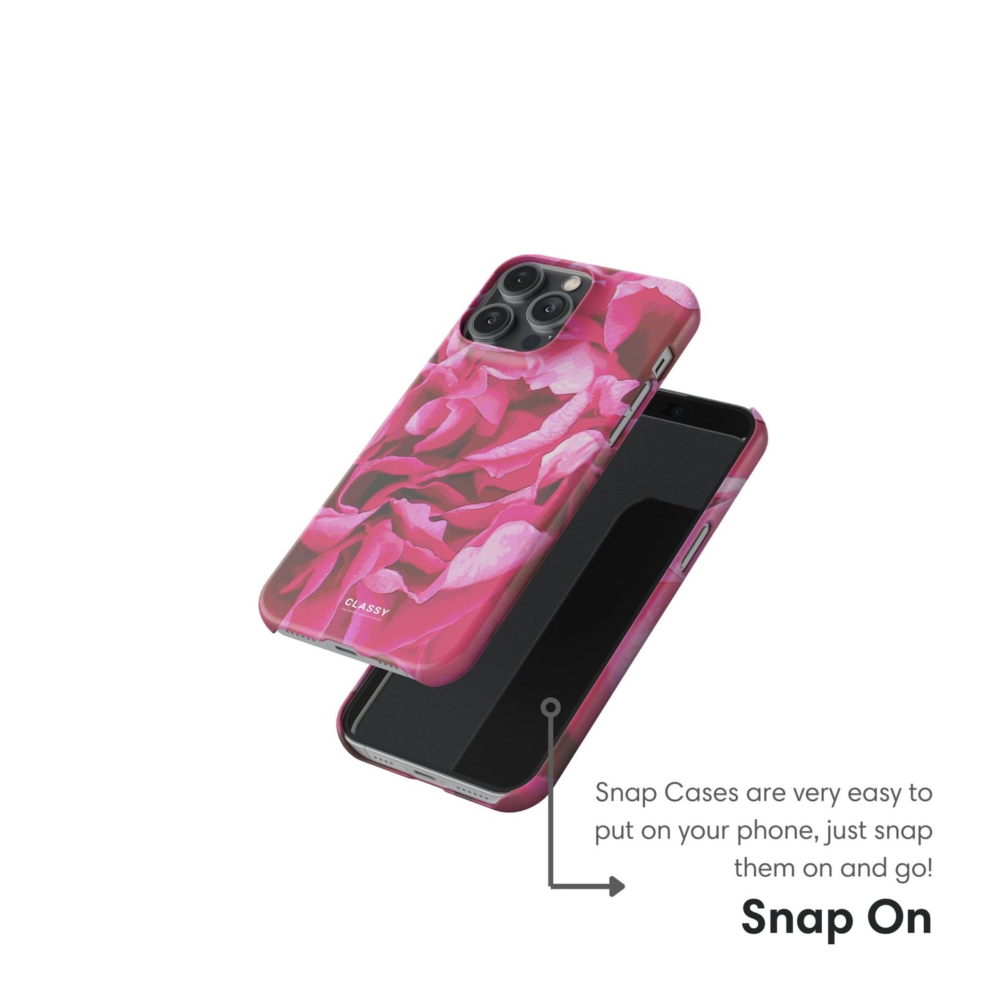 Pink Flowers Snap Case - Classy Cases - Phone Case - iPhone 17 - Glossy - 