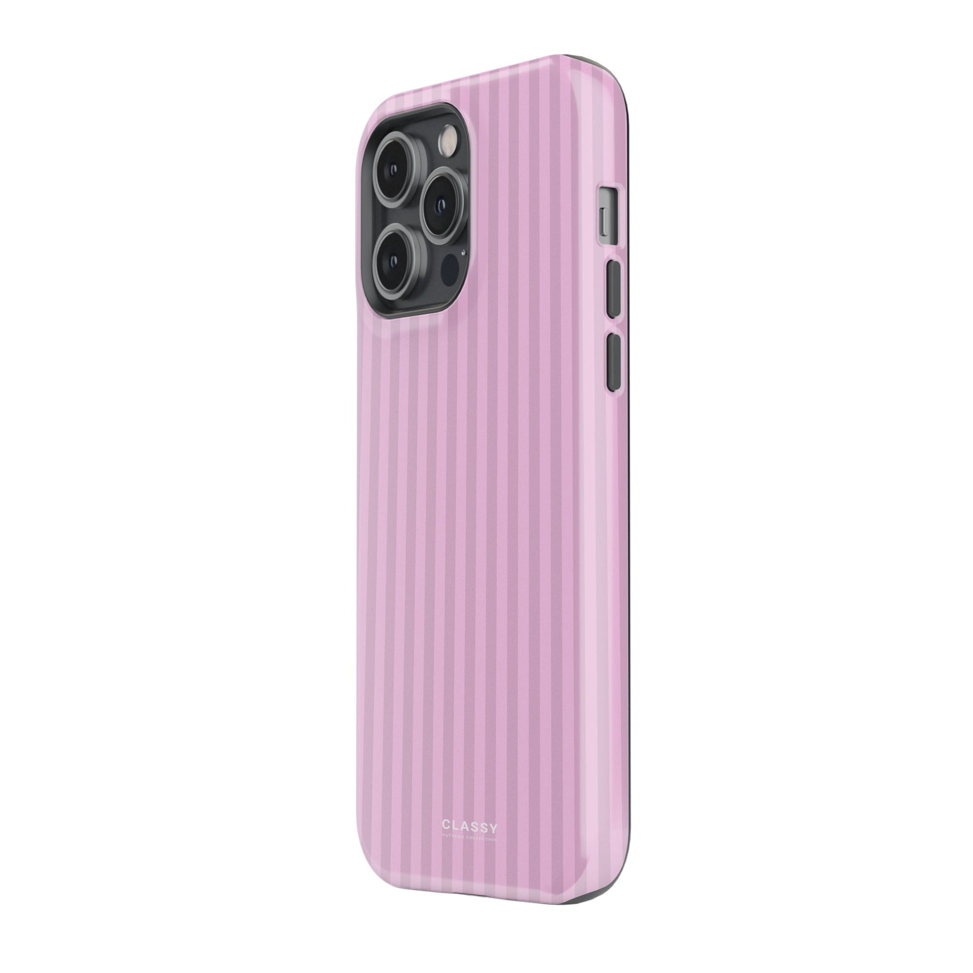 Pink Striped Tough Case - Classy Cases - Phone Case - iPhone 17 - Glossy - 