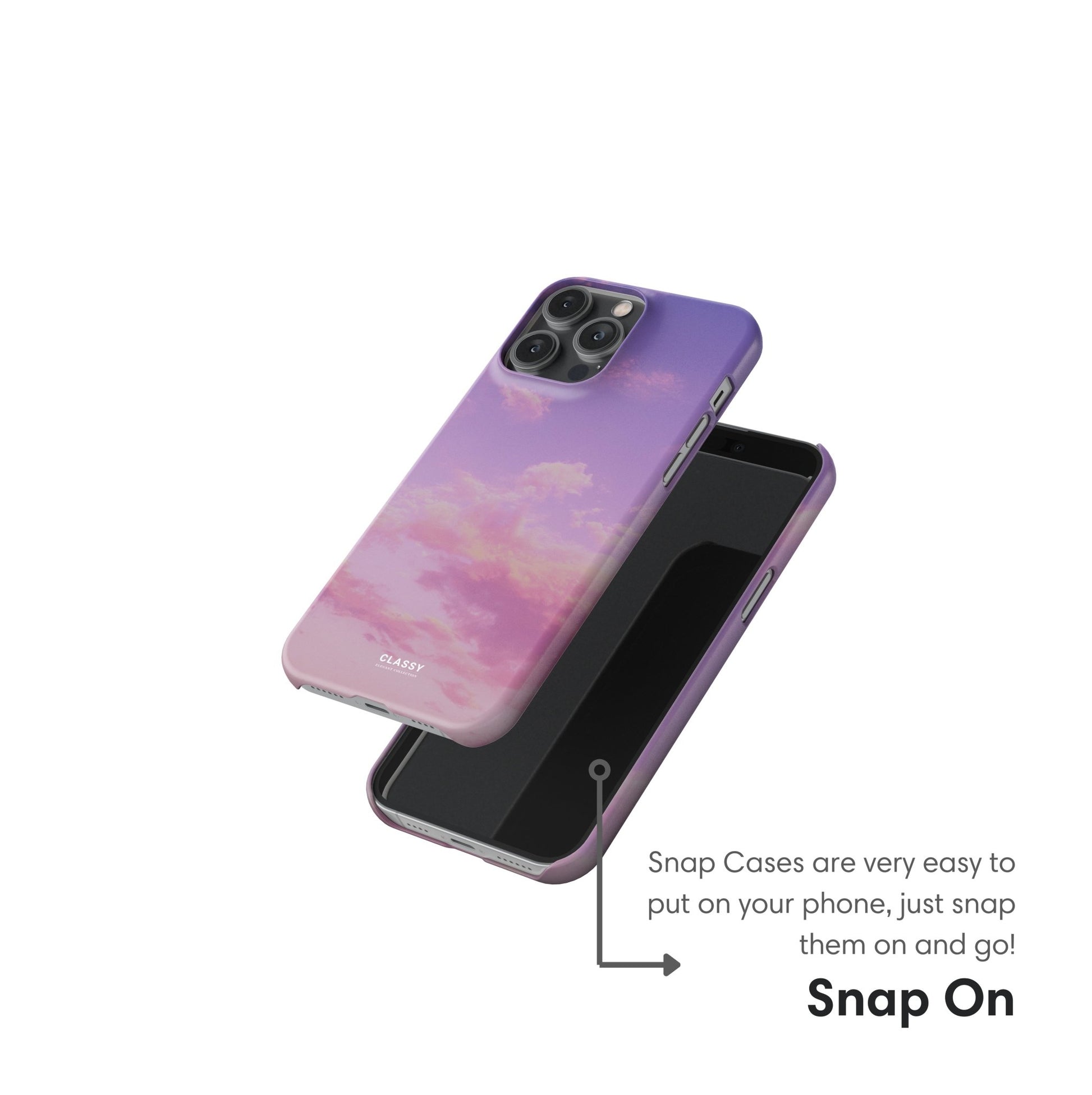 Pink Sunset Clouds Snap Case - Classy Cases - Phone Case - iPhone 17 - Glossy - 