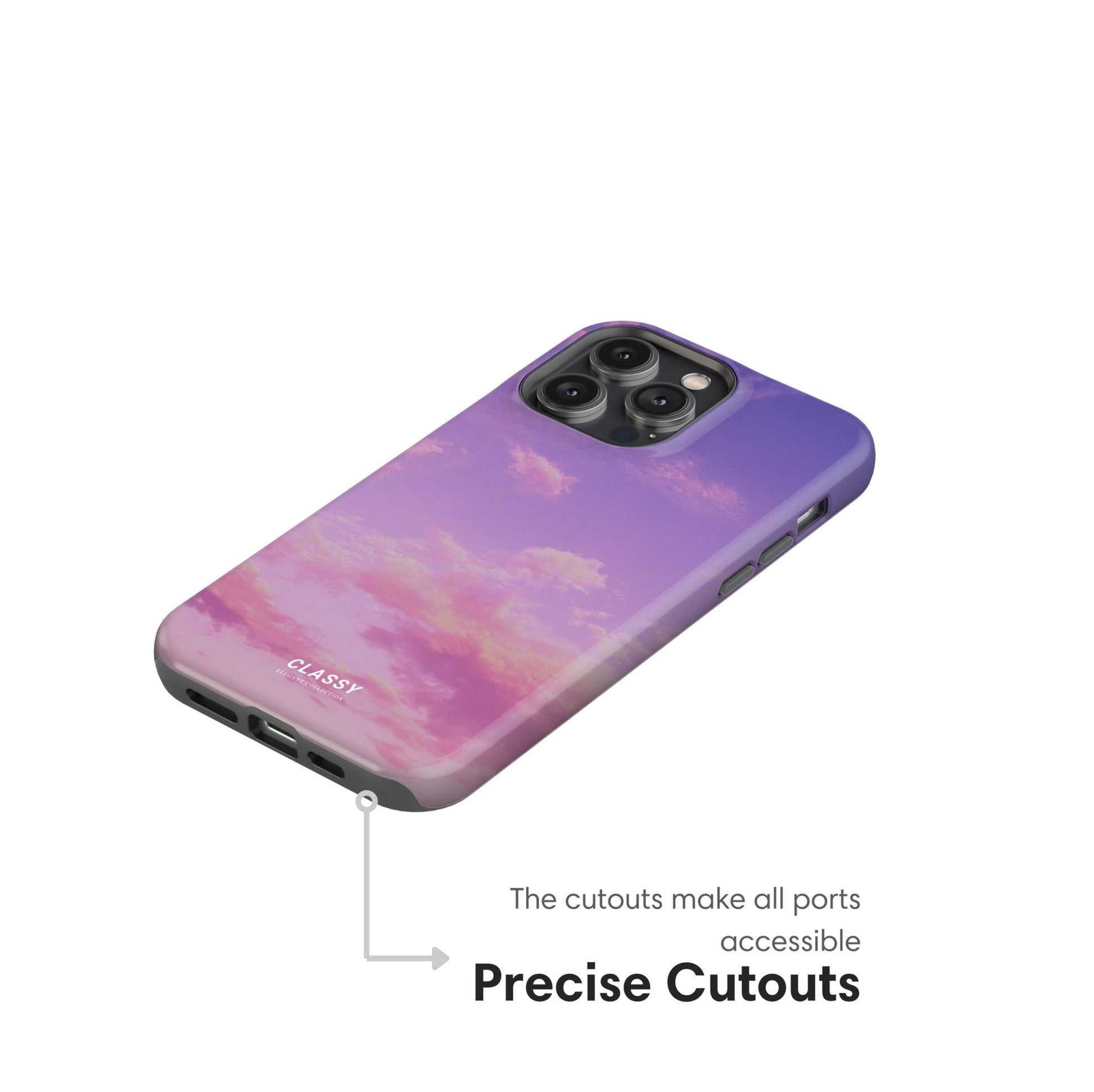 Pink Sunset Clouds Tough Case - Classy Cases - Phone Case - iPhone 17 - Glossy - 