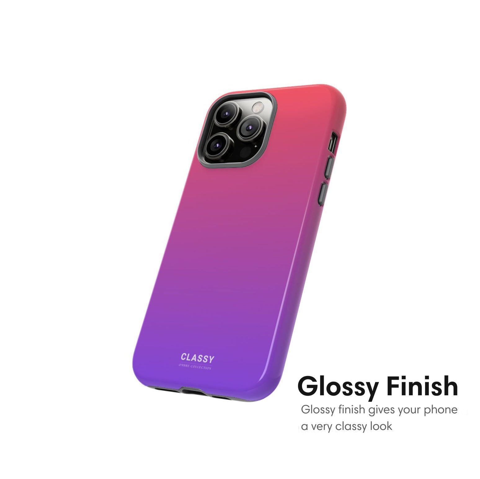 Pink and Purple Ombre Tough Case glossy