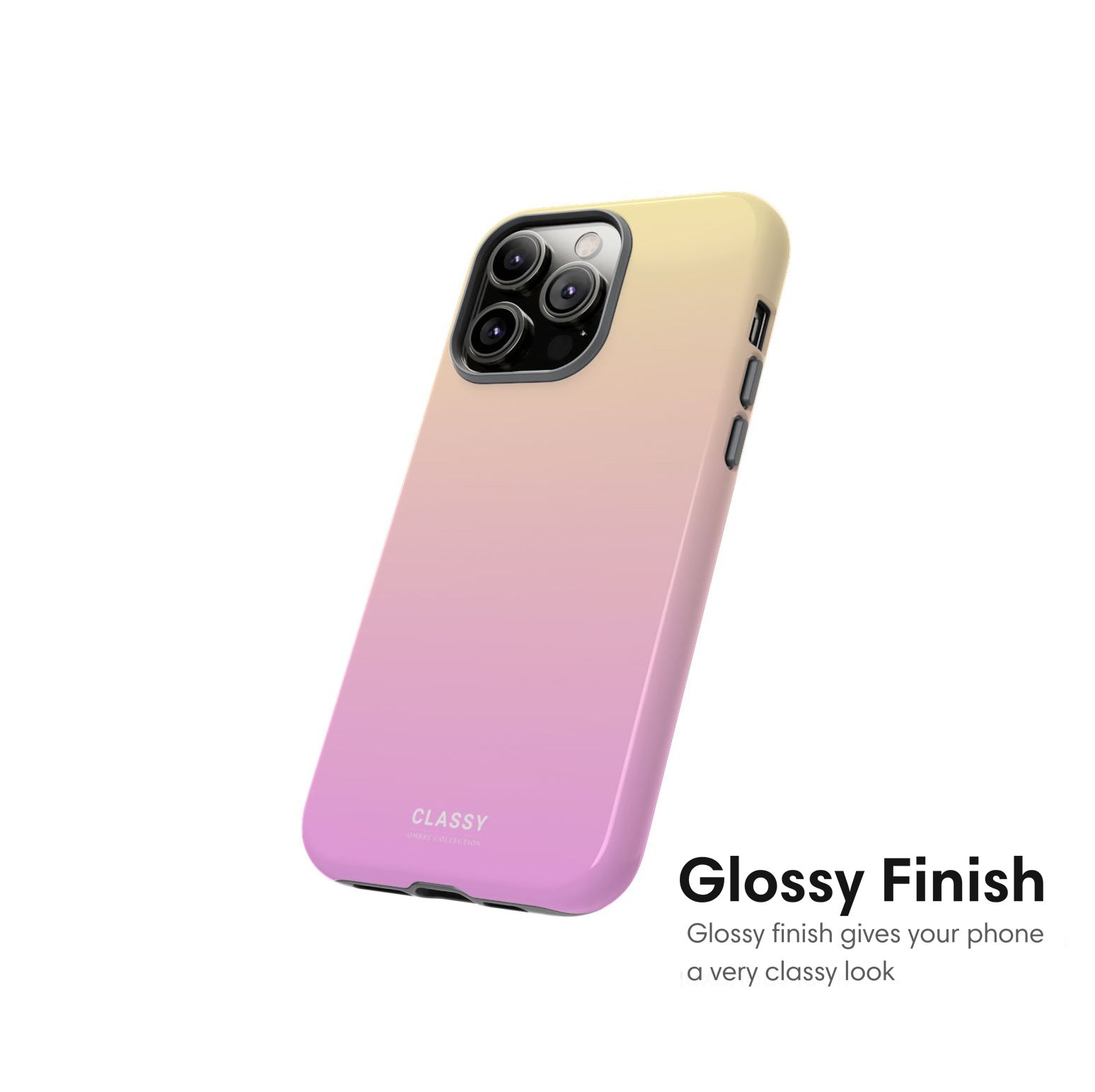 Pink and Yellow Ombre Tough Case glossy