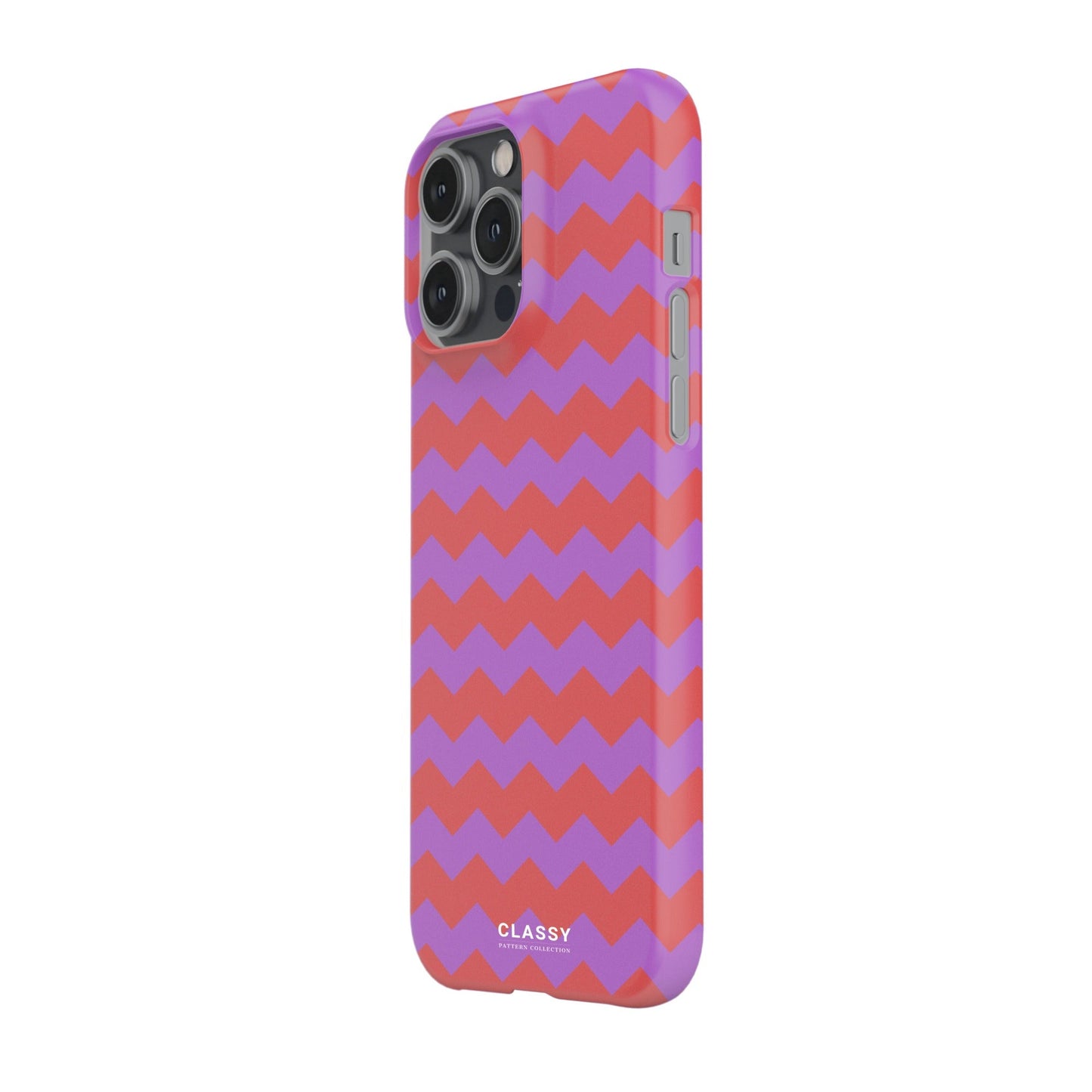 Purple and Orange Chevron Pattern Snap Case - Classy Cases - Phone Case - iPhone 17 - Glossy - 