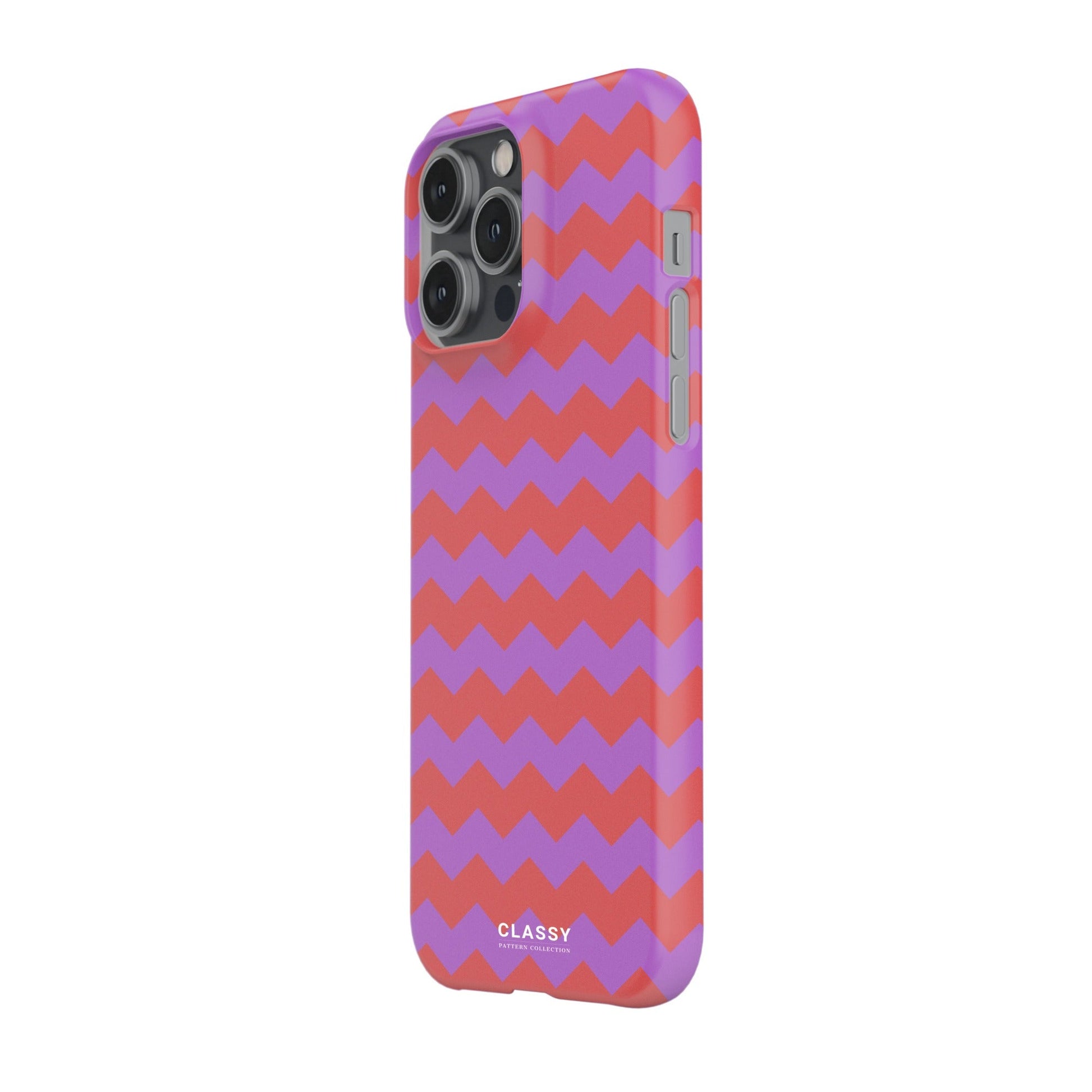 Purple and Orange Chevron Pattern Snap Case - Classy Cases - Phone Case - iPhone 17 - Glossy - 