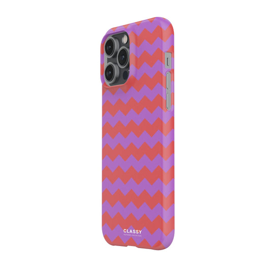 Purple and Orange Chevron Pattern Snap Case - Classy Cases - Phone Case - iPhone 17 - Glossy - 