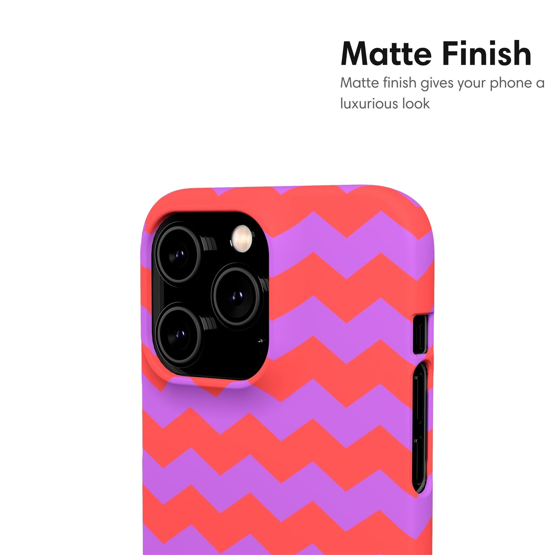 Purple and Orange Chevron Pattern Snap Case - Classy Cases - Phone Case - iPhone 17 - Glossy - 