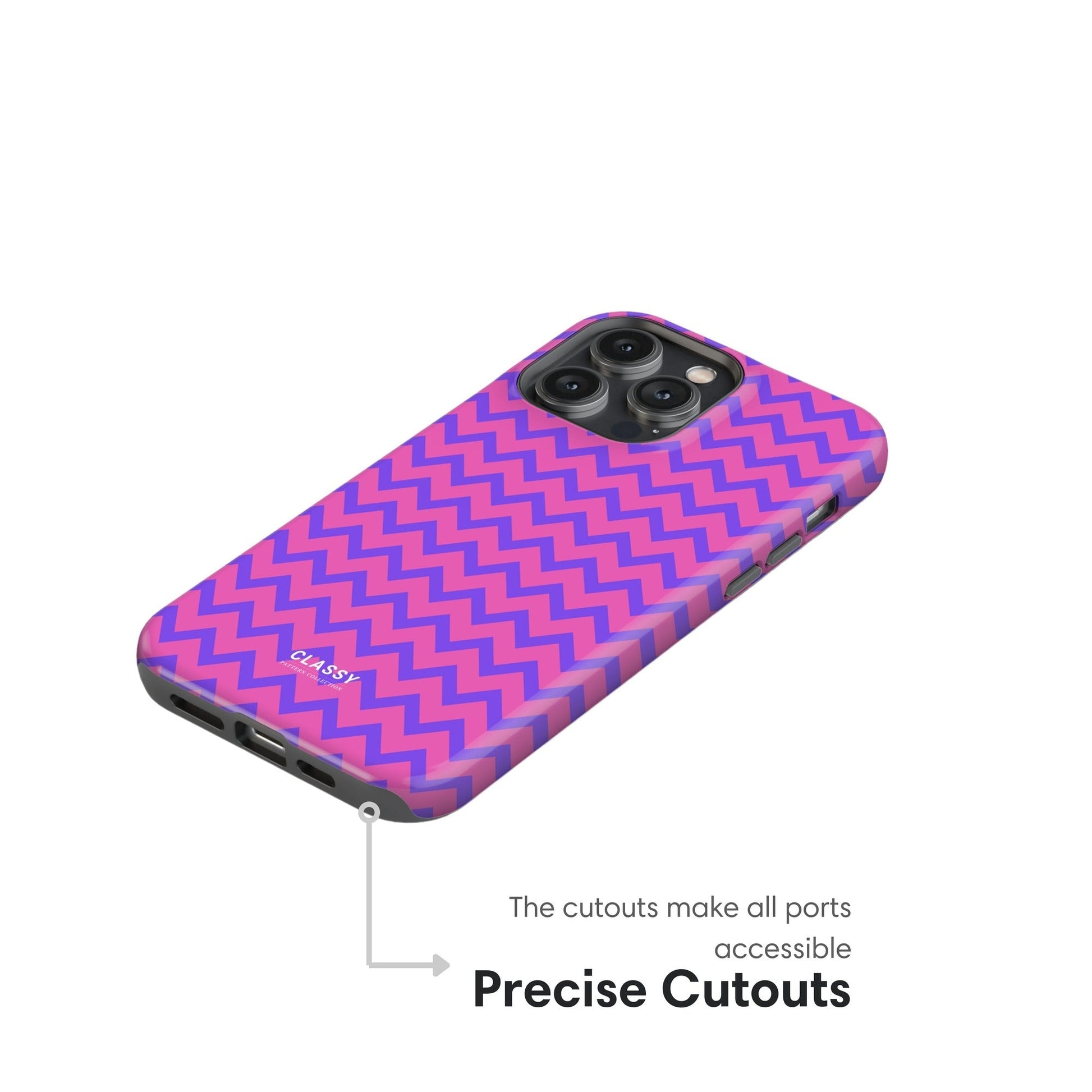 Purple and Pink Pattern Tough Case - Classy Cases - Phone Case - iPhone 17 - Glossy - 