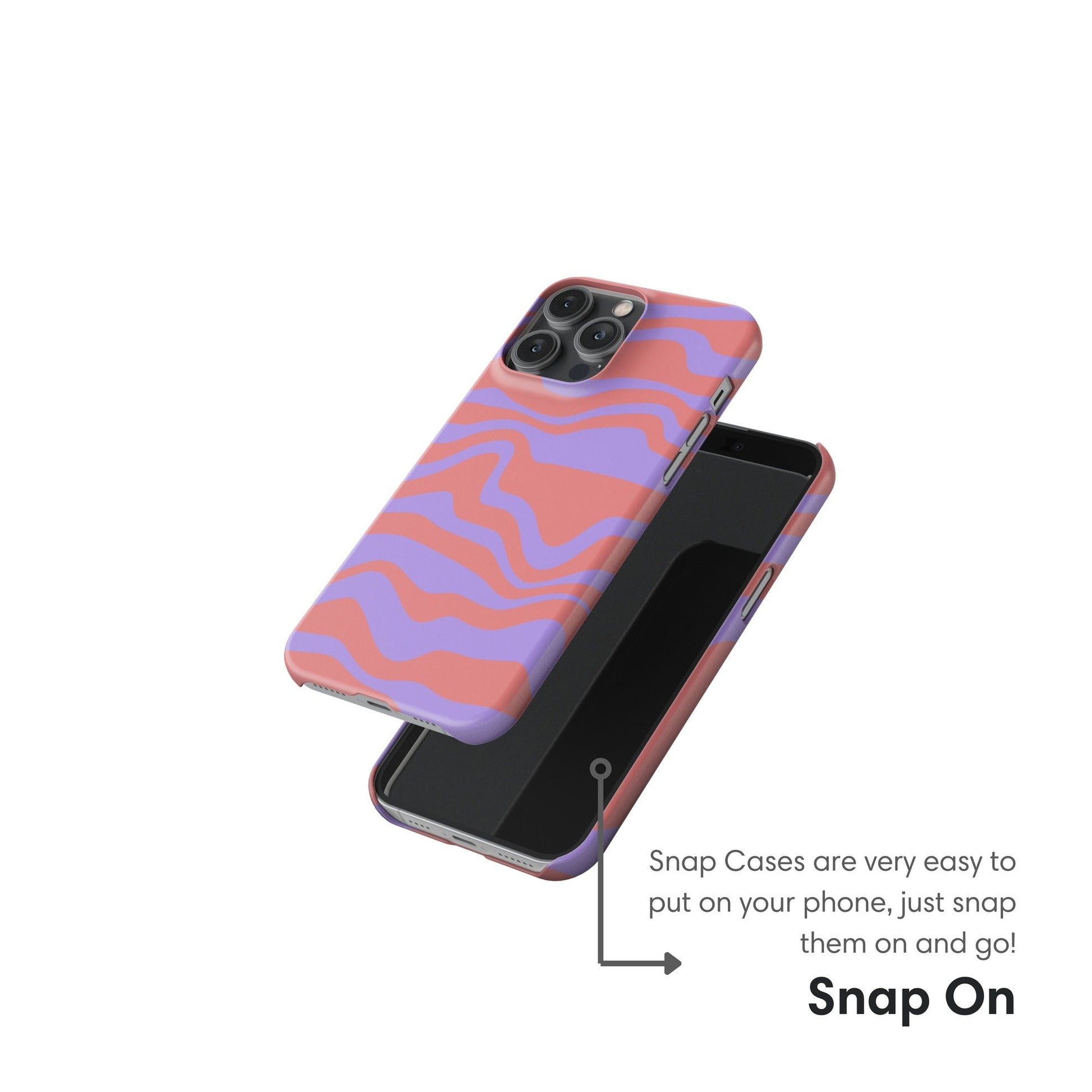 Purple and Red Swirl Snap Case - Classy Cases - Phone Case - iPhone 17 - Glossy - 