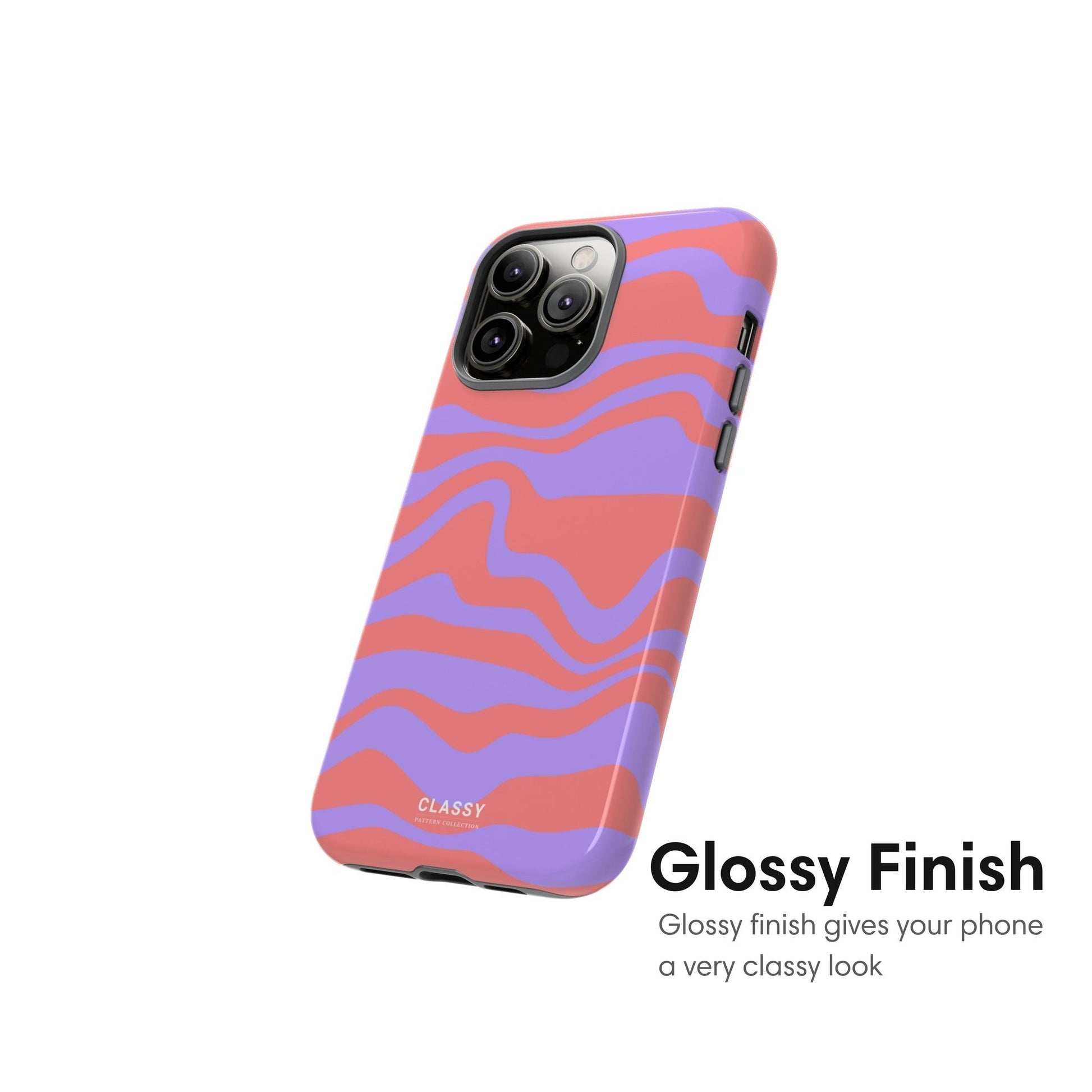 Purple and Red Swirl Tough Case - Classy Cases - Phone Case - iPhone 17 - Glossy - 
