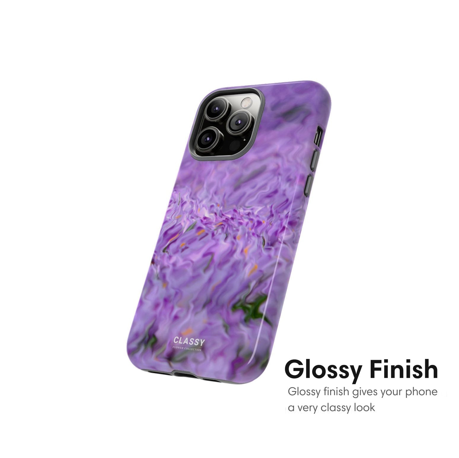 Purple Art Flower Tough Case - Classy Cases - Phone Case - iPhone 17 - Glossy - 