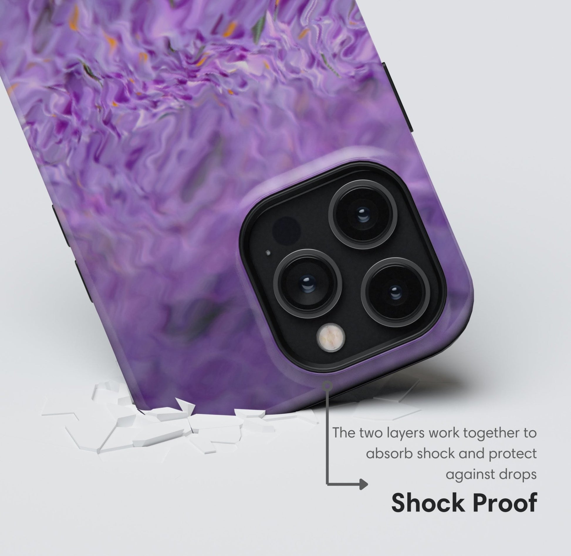 Purple Art Flower Tough Case - Classy Cases - Phone Case - iPhone 17 - Glossy - 