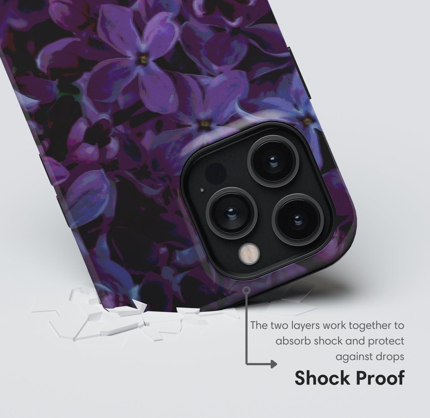 Purple Flower Art Tough Case - Classy Cases - Phone Case - iPhone 17 - Glossy - 