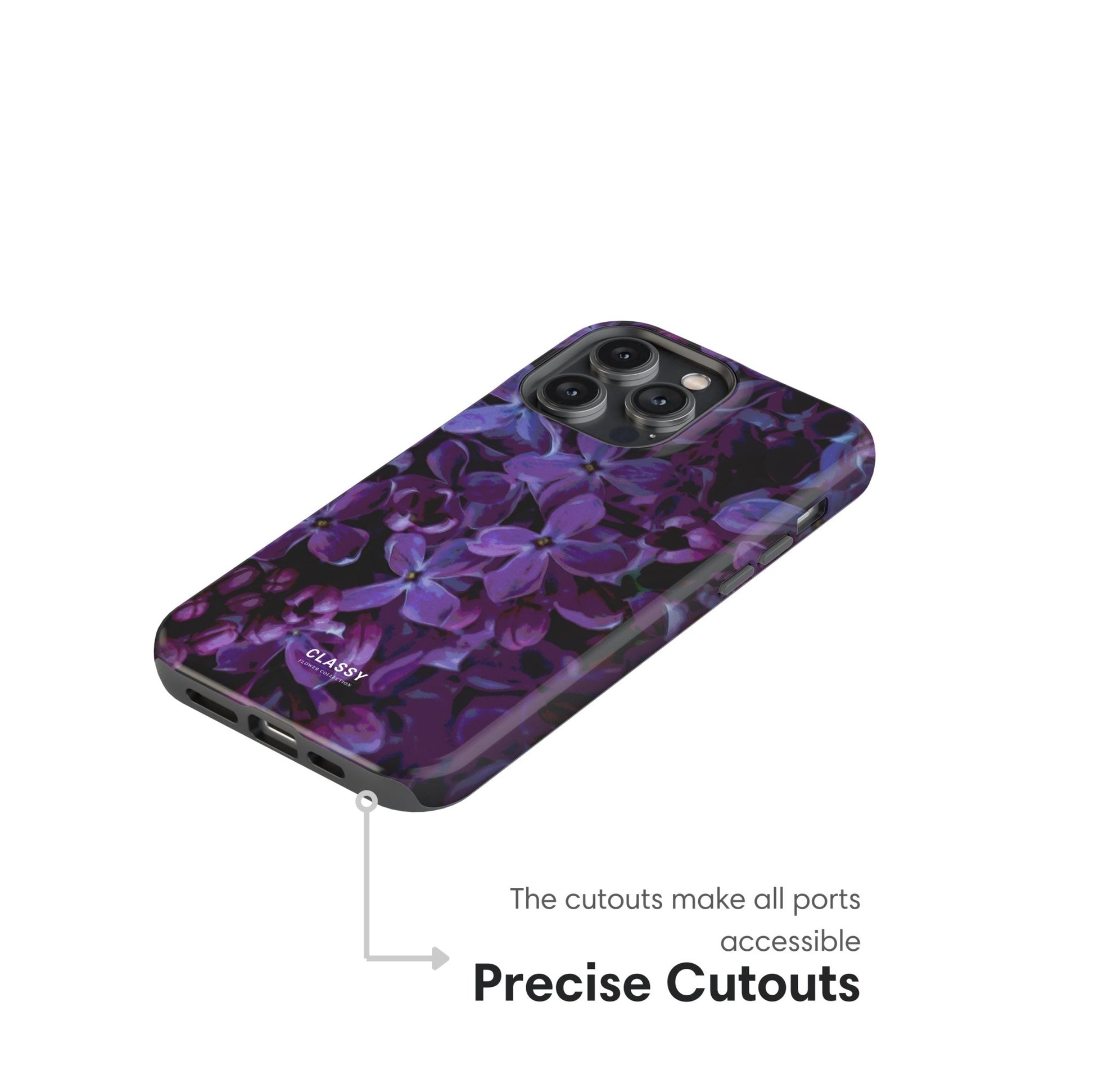 Purple Flower Art Tough Case - Classy Cases - Phone Case - iPhone 17 - Glossy - 
