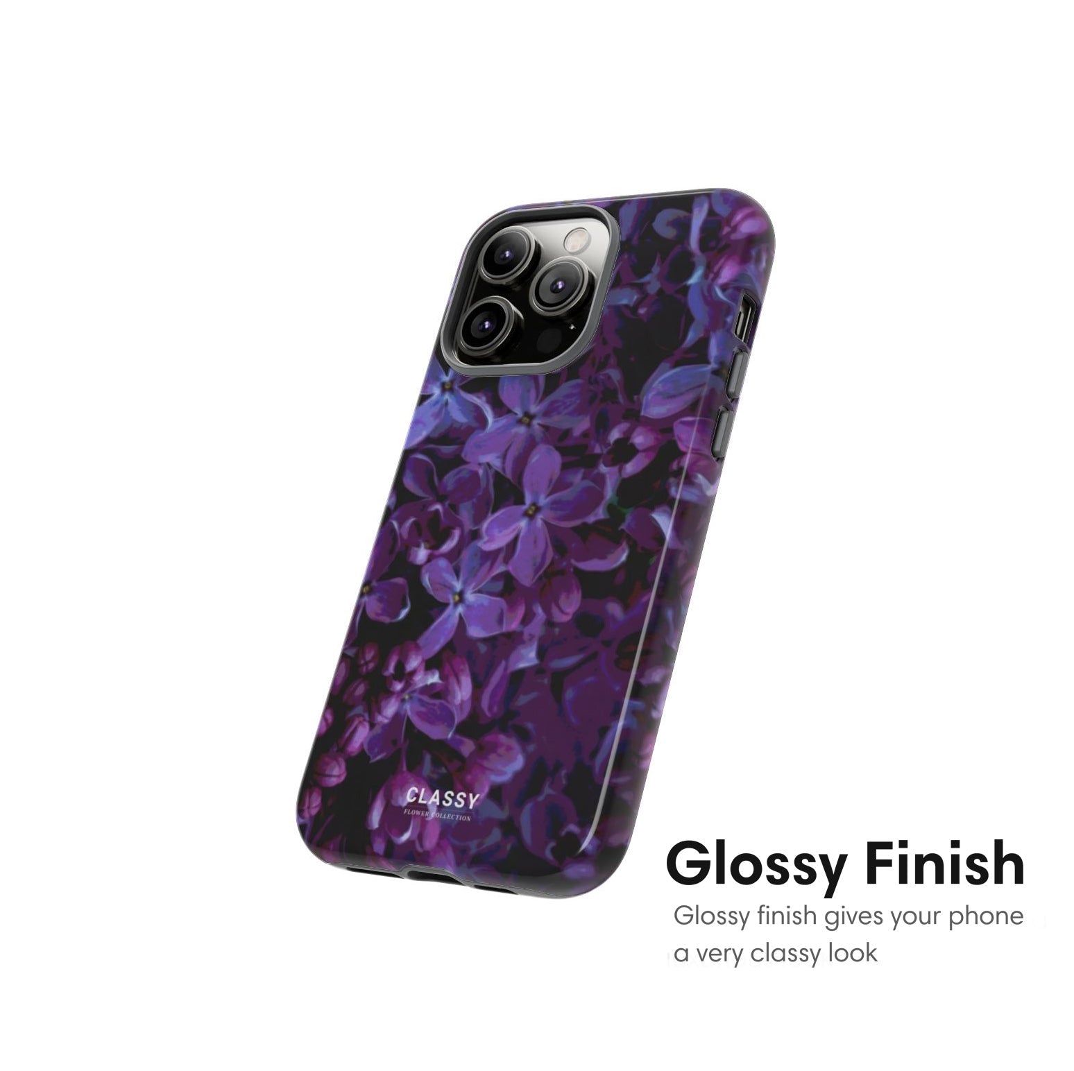 Purple Flower Art Tough Case - Classy Cases - Phone Case - iPhone 17 - Glossy - 