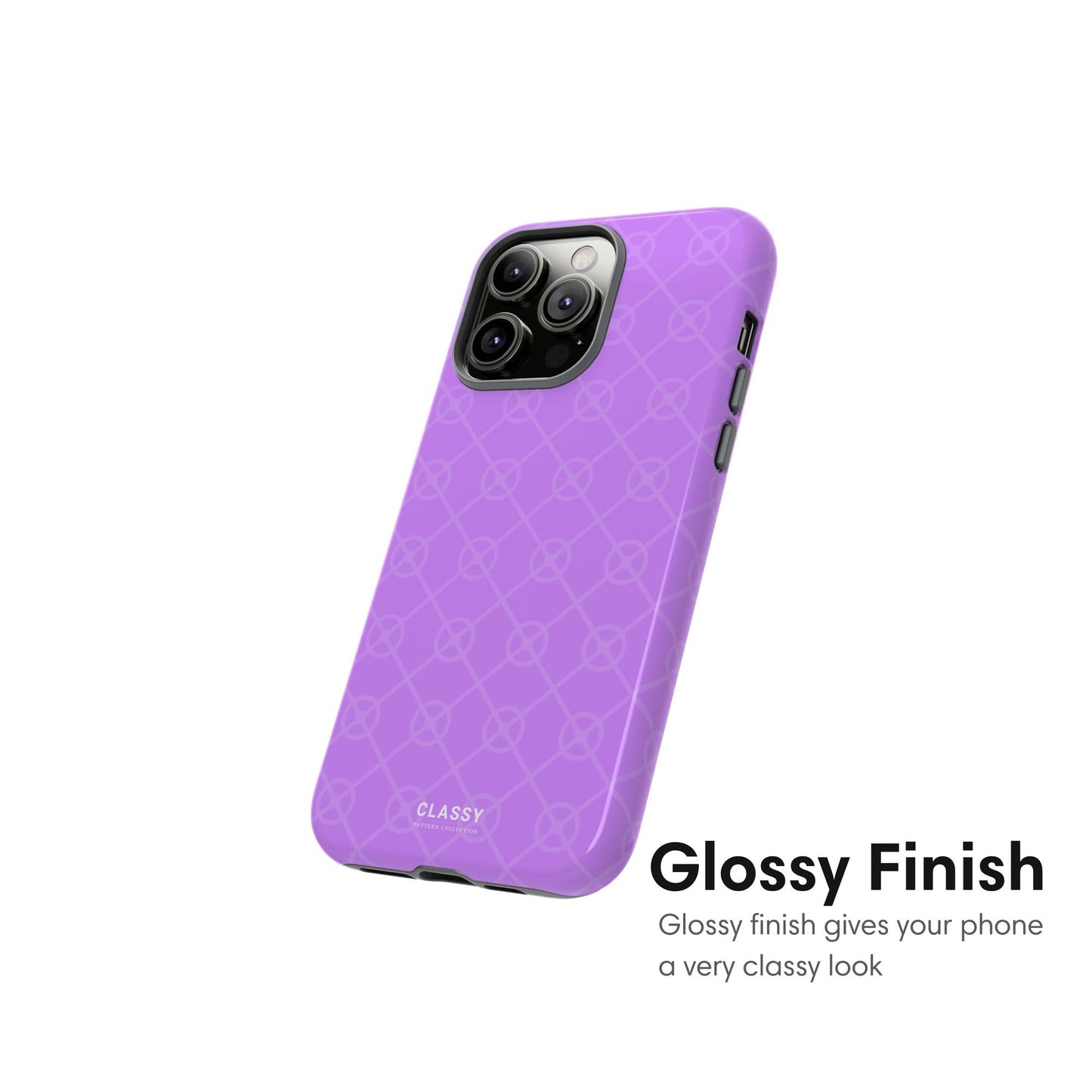 Purple Pattern Tough Case - Classy Cases - Phone Case - iPhone 17 - Glossy - 