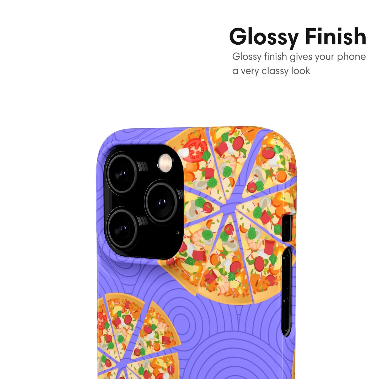 Purple Pizza Snap Case - Classy Cases - Phone Case - iPhone 17 - Glossy - 