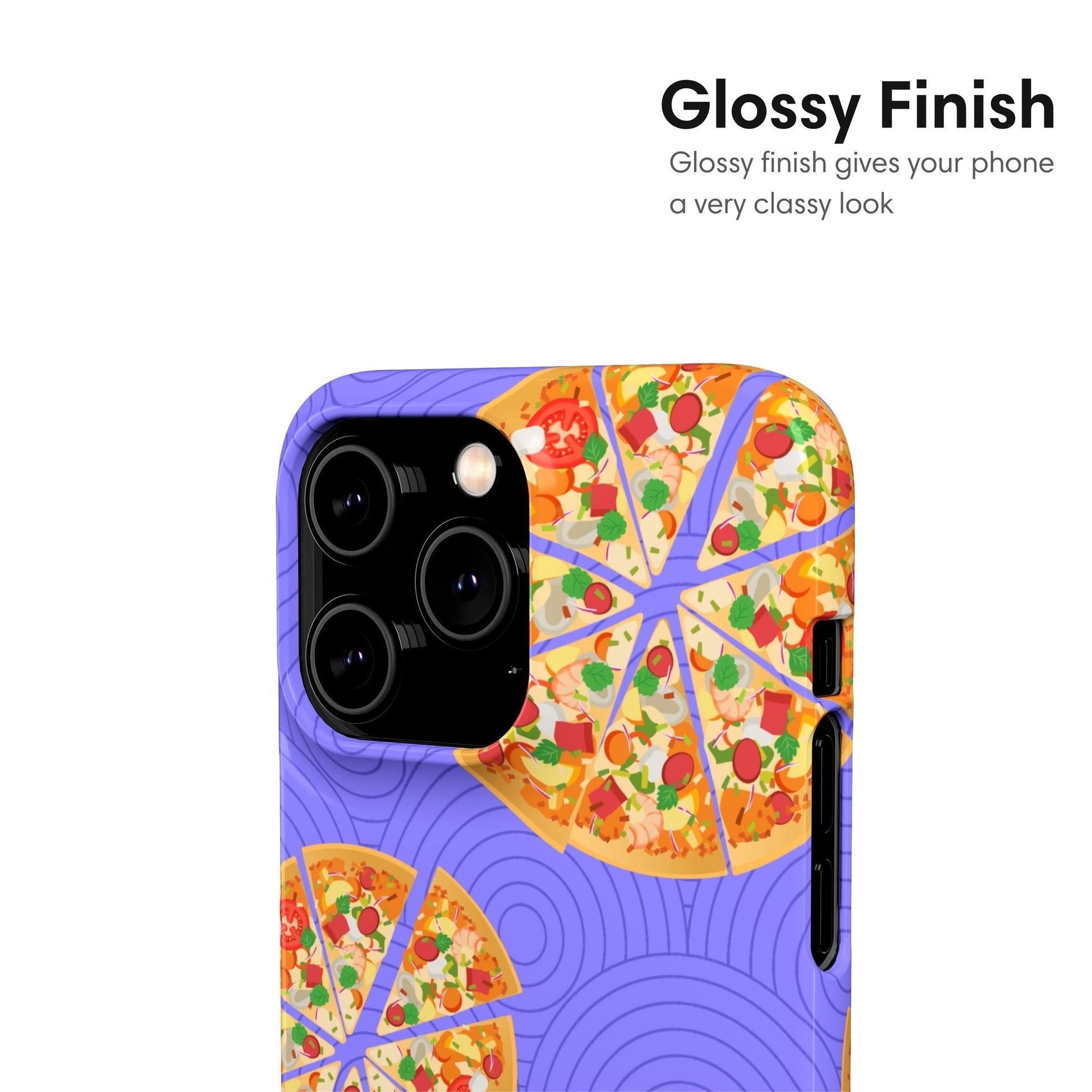Purple Pizza Snap Case - Classy Cases - Phone Case - iPhone 17 - Glossy - 